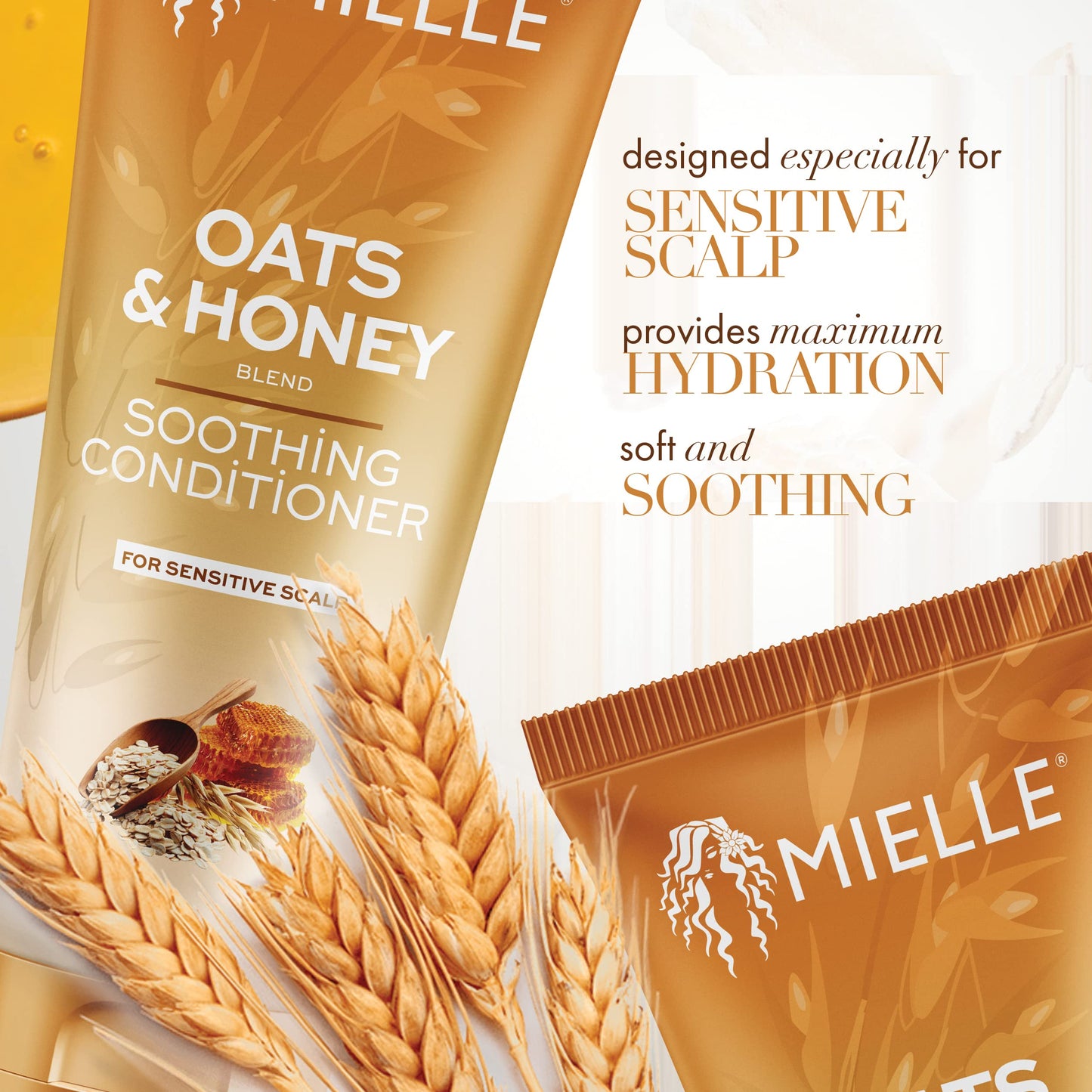 Mielle Organics Oats & Honey Soothing Conditioner Beauty & Personal Care Mielle