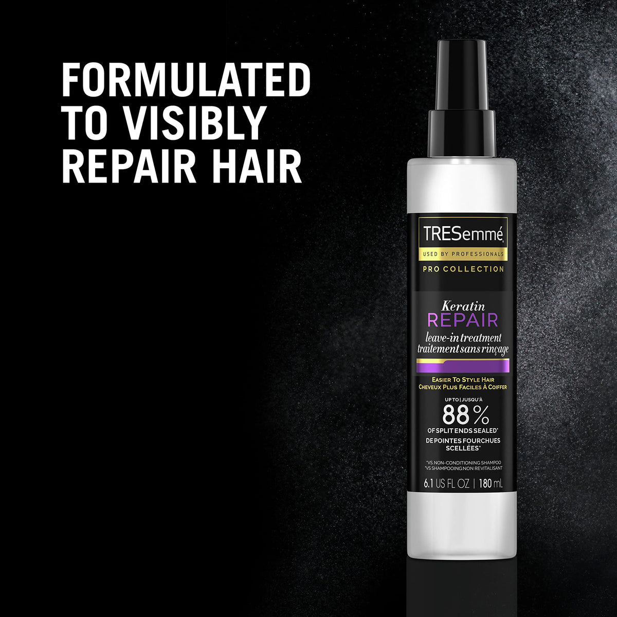 TRESemmé Pro Collection Keratin Repair Leave In Hair Treatment for Strong, Healthy-Looking Hair Care Hair Styling Treatment Spray Visibly Repair Split Beauty & Personal Care TRESemmé