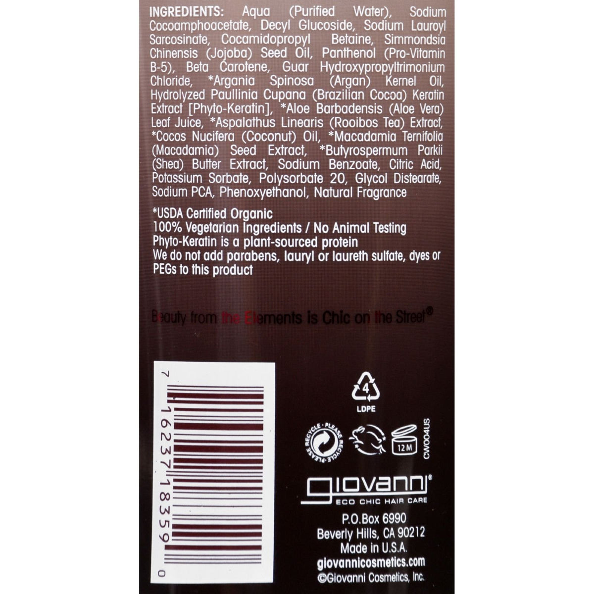 GIOVANNI HAIR CARE PRODUCTS Giovanni Cosmetics 2chic Shampoo Giovani