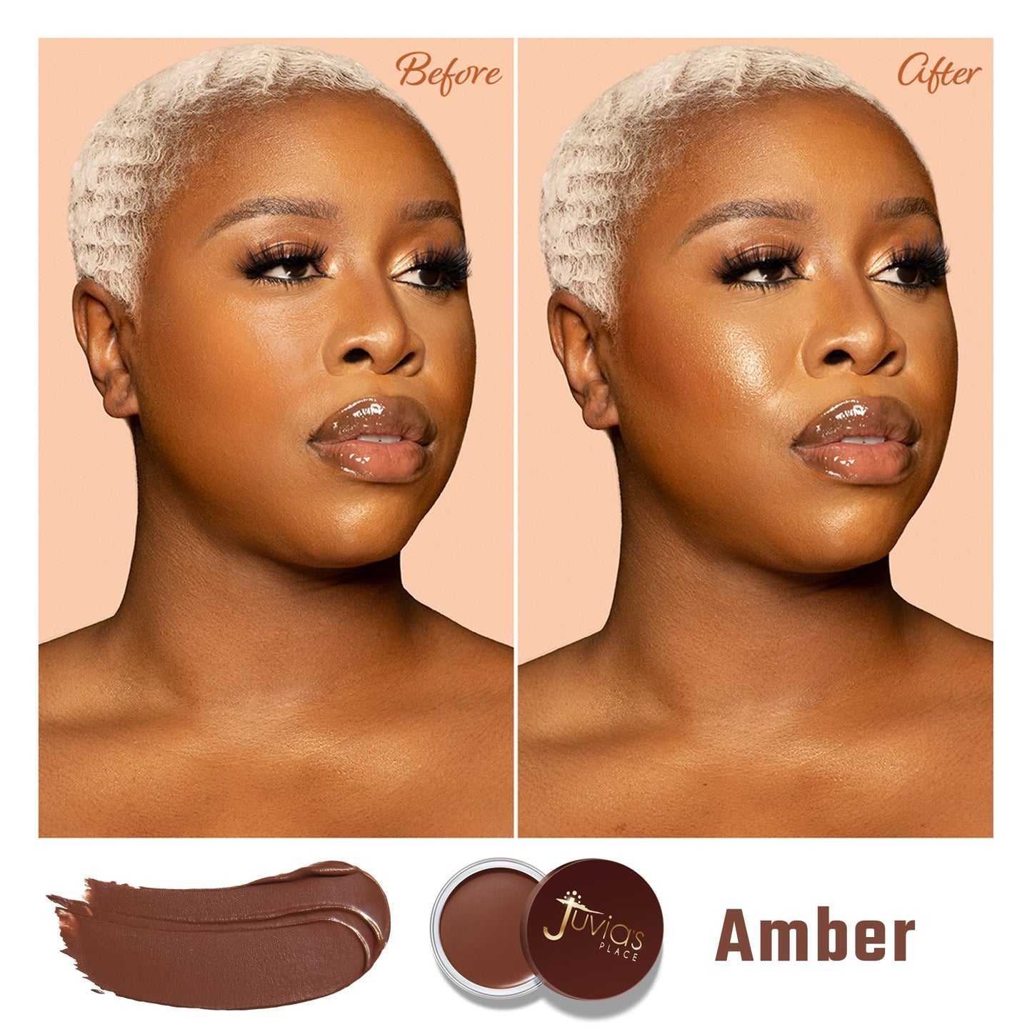 Juvia's Place Bronzed Cream Bronzer - Amber - Smooth Cream Bronzer Pot for Sun-Kissed Glow & Warmth, Buildable & Blendable Makeup Contour Beauty & Personal Care Juvia's Place