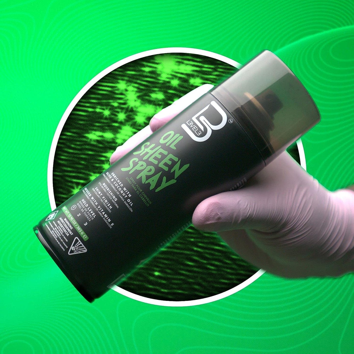L3 Level 3 Oil Sheen Spray - Adds Shine to Hair After Styling - Infused with Vitamin E, Olive and Coconut Oil and Herbal Extracts Beauty & Personal Care L3
