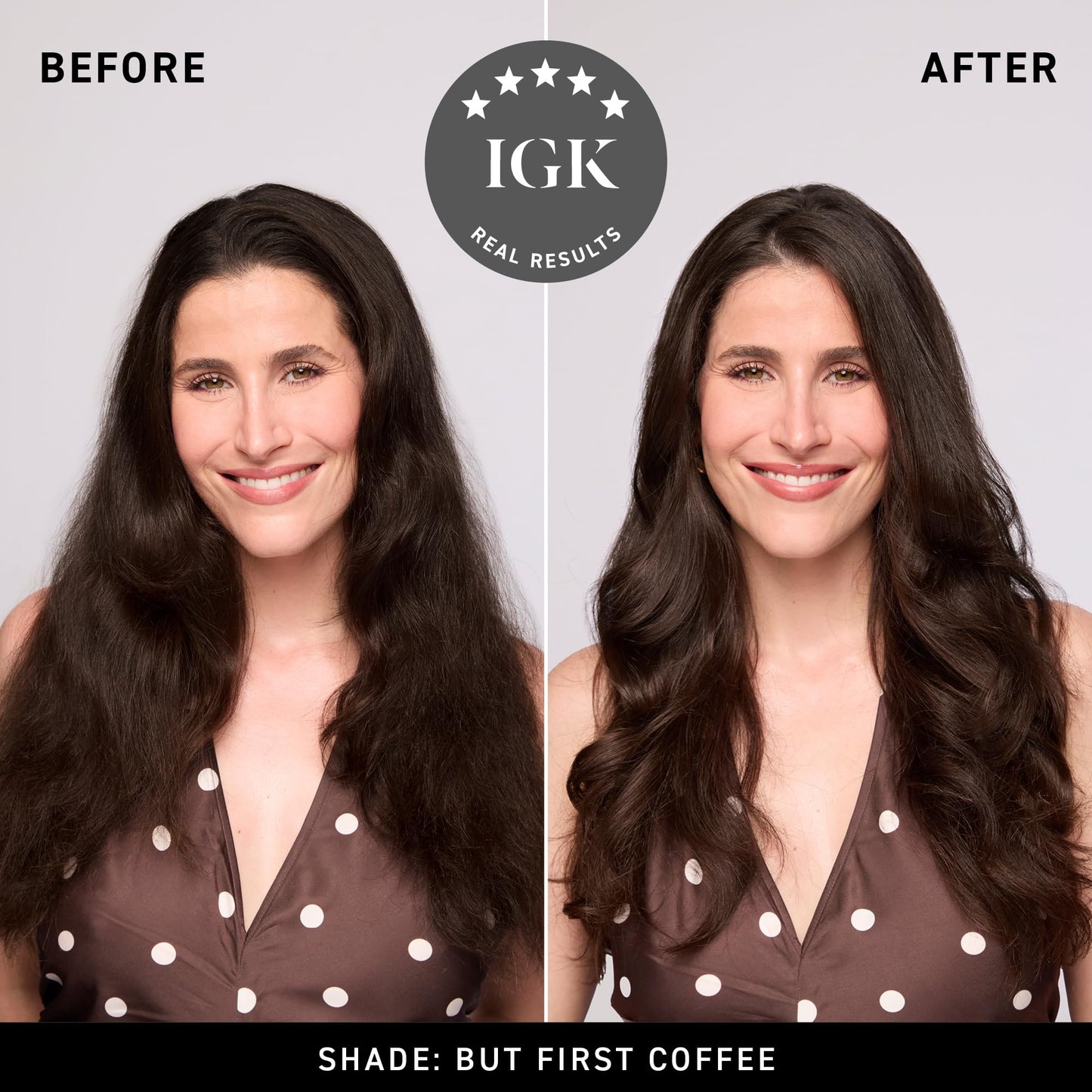 IGK Permanent Hair Dye Color Kit | 6N But First Coffee - Light Natural Brown | 100% Gray Color Coverage + Strengthen + Shine | Ammonia Free Beauty & Personal Care IGK