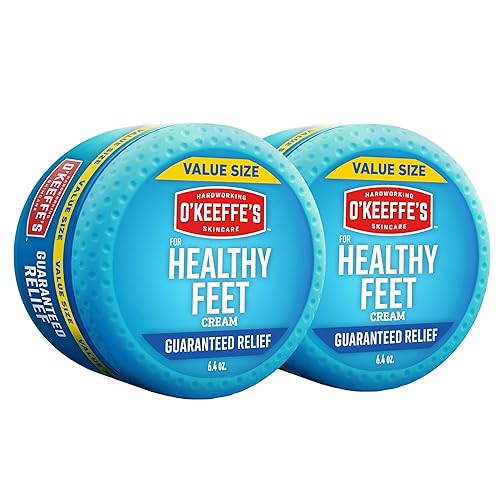O'Keeffe's for Healthy Feet Foot Cream - 6.4 oz Jar (2 Pack) - Guaranteed Relief for Extremely Cracked, Dry Feet, Repairing Skincare, Instantly Boosts Beauty & Personal Care O'Keeffe's