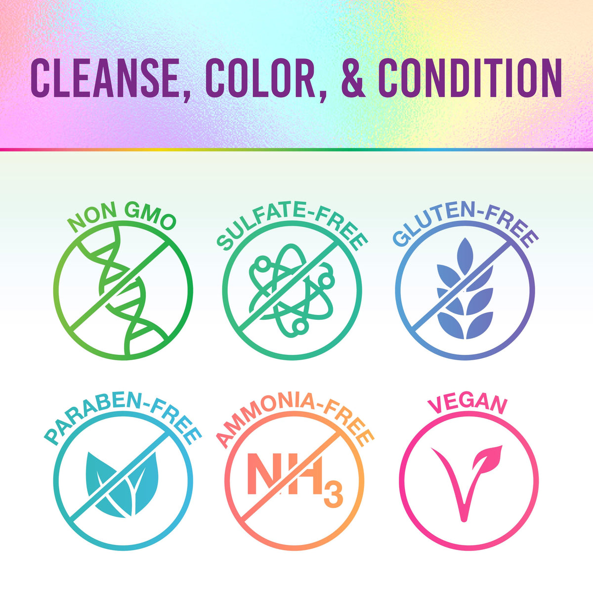 Punky Colour 3-in-1 Color Depositing Conditioner & Hair Cleanser - Purpledacious, Semi Permanent Hair Color, Temporary Hair-Dye, Sulfate-Free, Vegan,