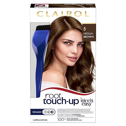 Clairol Root Touch-Up by Nice'n Easy Permanent Hair Dye, 5 Medium Brown Hair Color, Pack of 1 Beauty & Personal Care Clairol