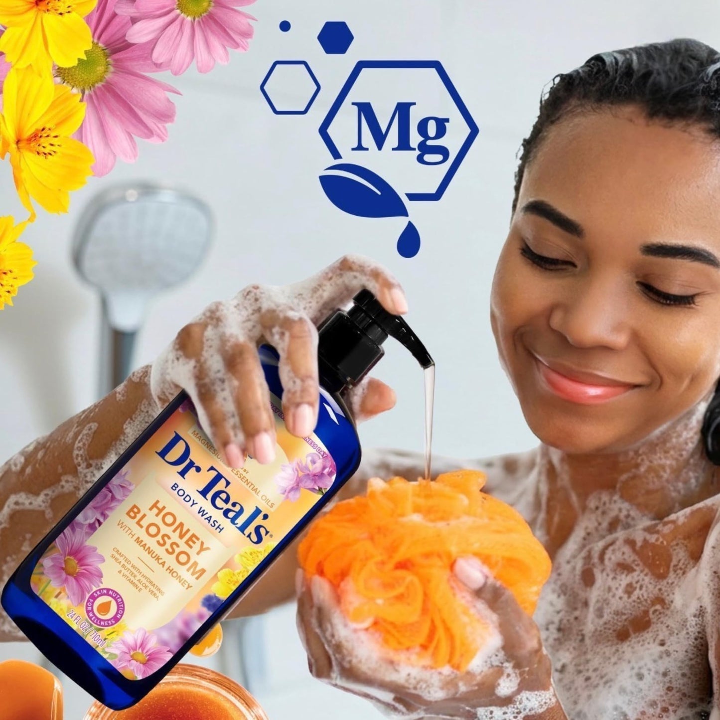 Dr Teal's Honey Blossom Body Wash with Manuka Honey, Magnesium and Essential Oils, Limited Edition, 24 FL OZ, 2 Pack Beauty & Personal Care Dr Teal's