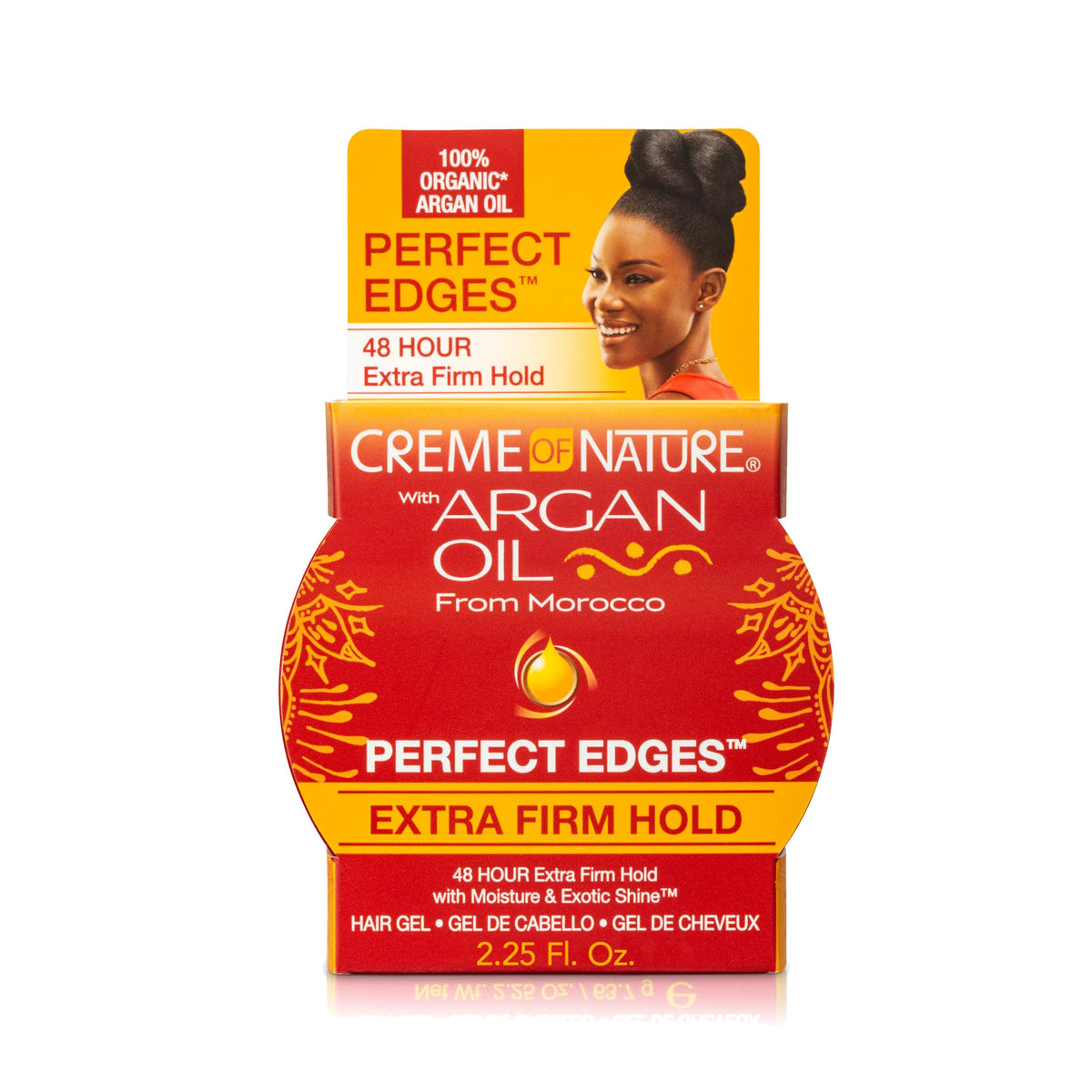 Creme of Nature Perfect Edges™ Extra Firm Hold Gel, 48-Hour Sleek Style Edge Control with 100% Moroccan Argan Oil, Stocking Stuffer for Her Beauty & Personal Care Creme of Nature