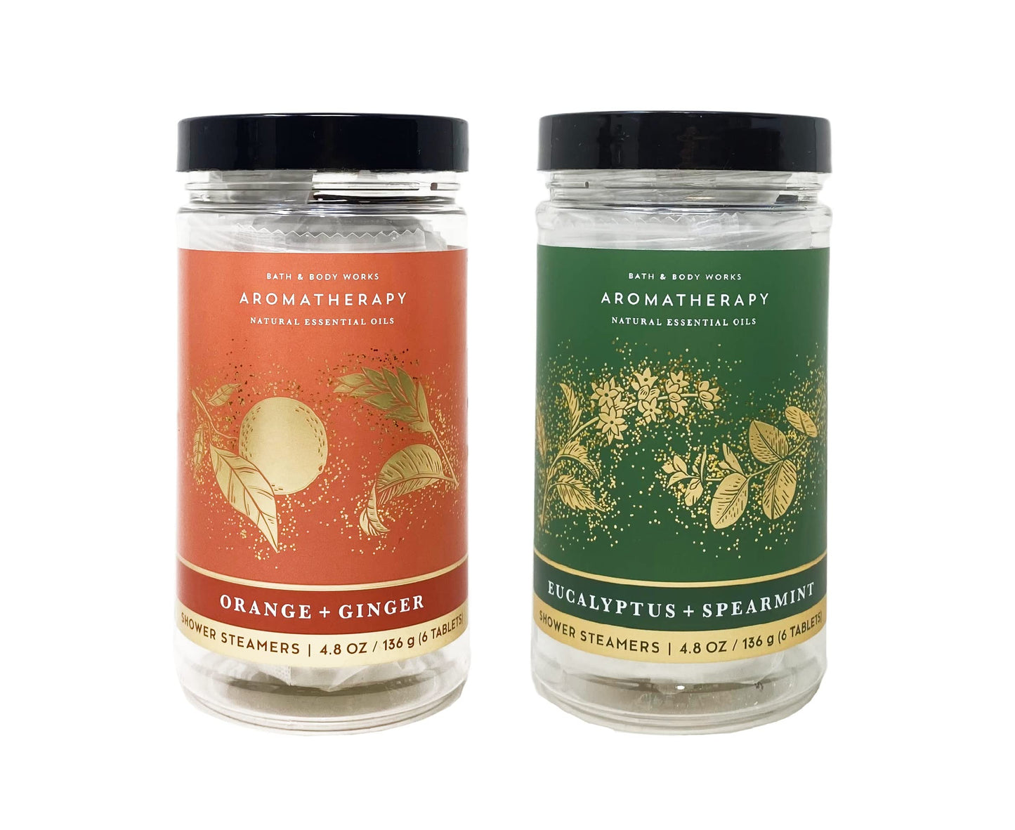 Bath & Body Works Aromatherapy EUCALYPTUS + SPEARMINT and ORANGE + GINGER Shower Steamers Set - Set of 2 Beauty and Personal Care Bath & Body Works