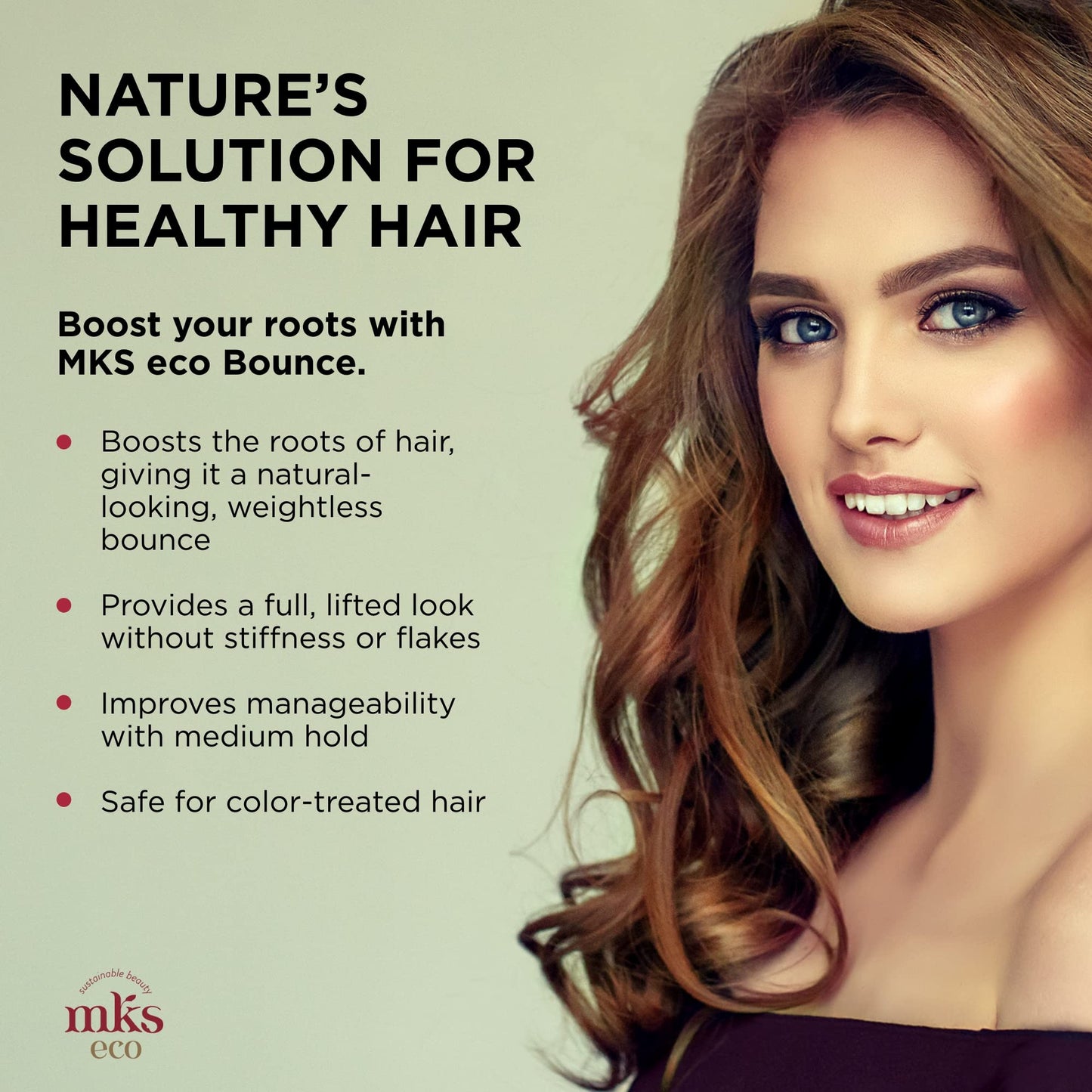MKS eco Bounce, Original Scent - 4 fl oz - Volumizing Spray - Natural-Looking, Weightless Volume - Moroccan Argan Oil, Hemp Seed Oil & Panthenol Beauty & Personal Care Earthly Body