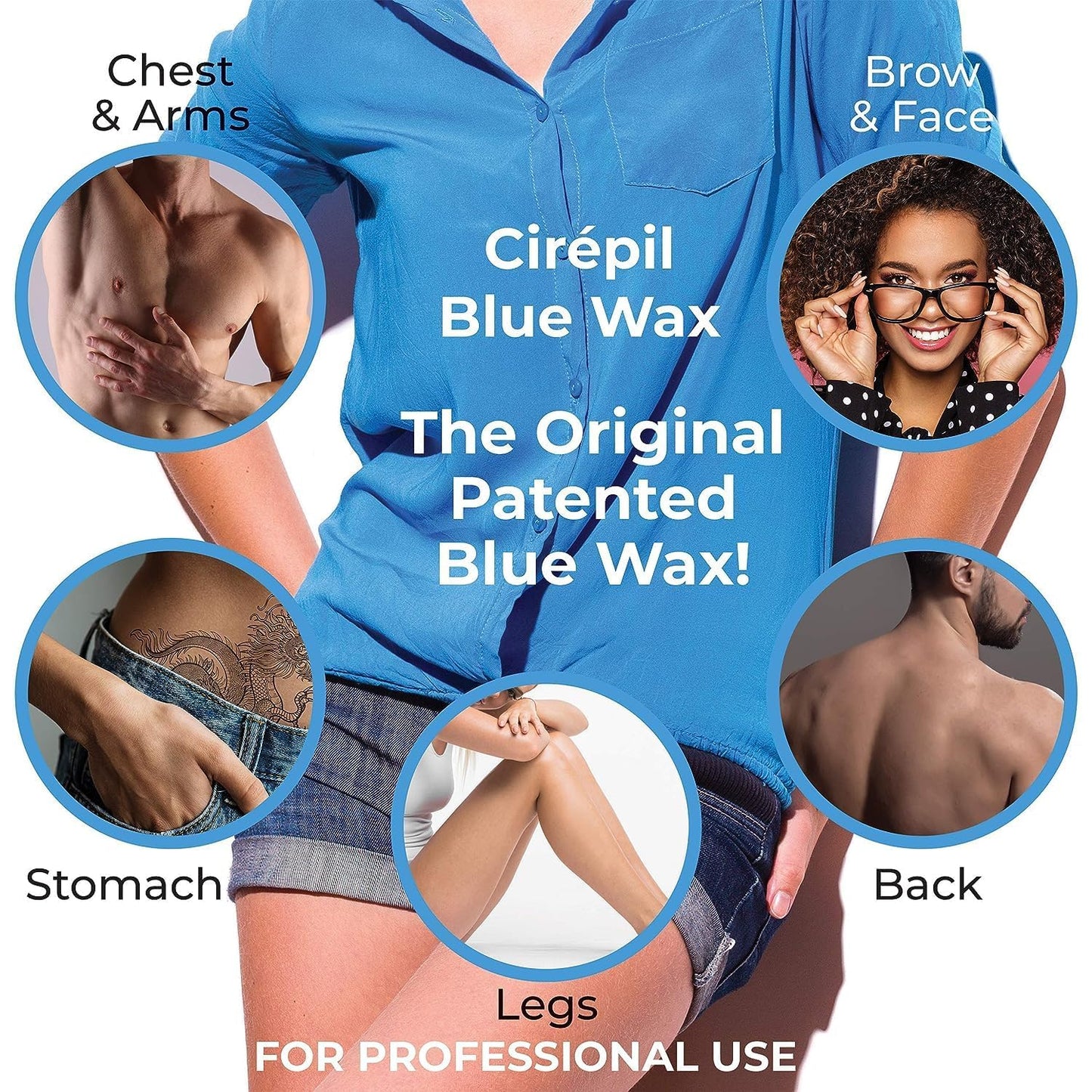 Cirepil BLUE Stripless Hard Wax Beads Bag 28.22oz / 800g Beauty and Personal Care Cirepil