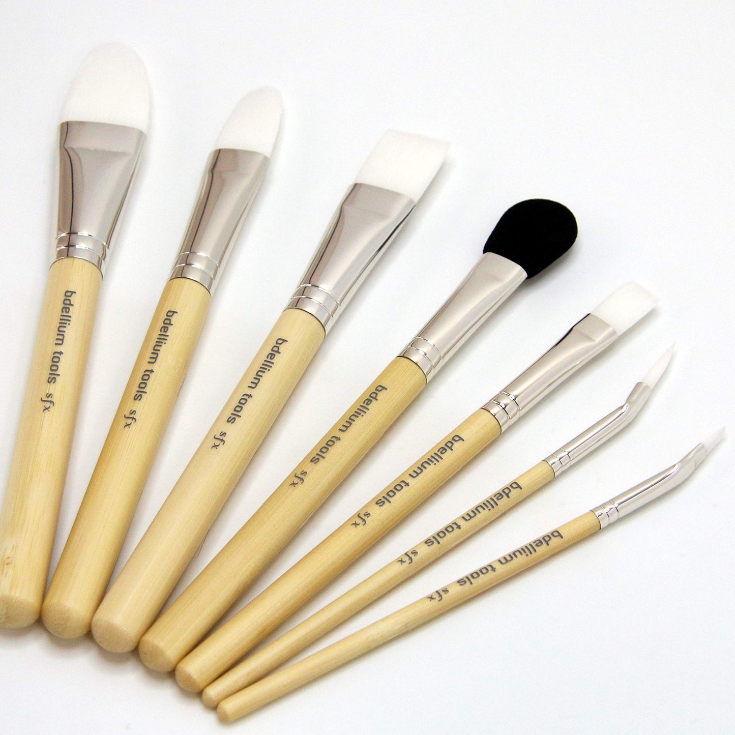 Bdellium Tools Professional Makeup Brush SFX Glue Brush Set 7 PC. With Ziplock Pouch Beauty & Personal Care BDELLIUM TOOLS