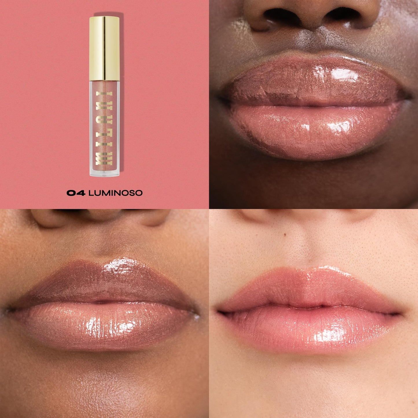 Milani Lip Gloss, Keep It Full Nourishing Lip Plumper with Hyaluronic Acid & Peptides for Soft, Fuller-Looking Lips (0.13 Fl. Oz.) Luminoso Beauty & Personal Care Milani