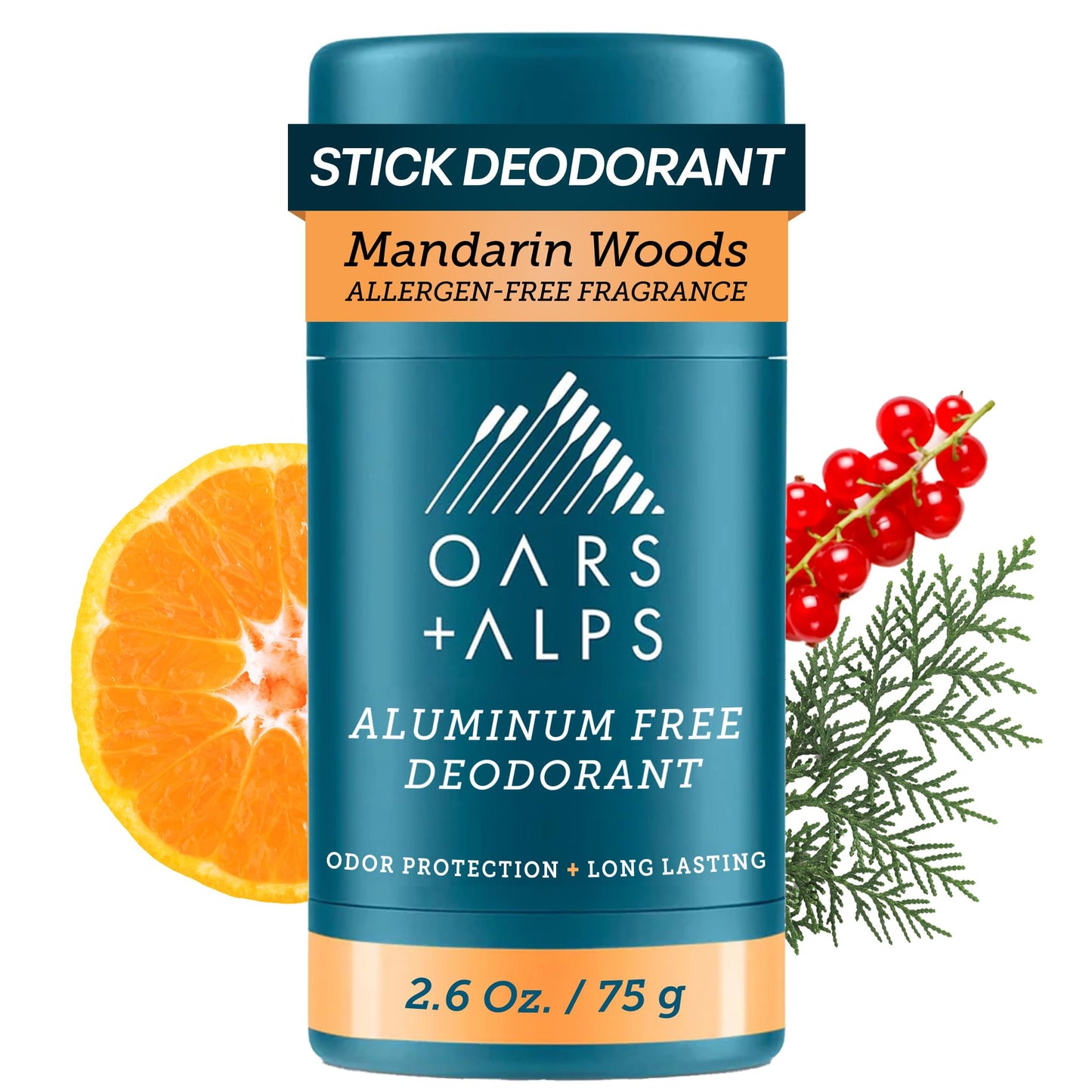 Oars + Alps Aluminum Free Deodorant for Men - Long Lasting Odor Protection, Clear & Free of White Residue, Anti-Chafing Smooth Glide, Dermatologist Beauty and Personal Care Oars + Alps