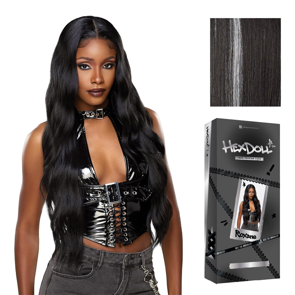 Sensationnel Hexdoll 13x4 LaceWig-Roxane, BALAYAGEPLATINUM