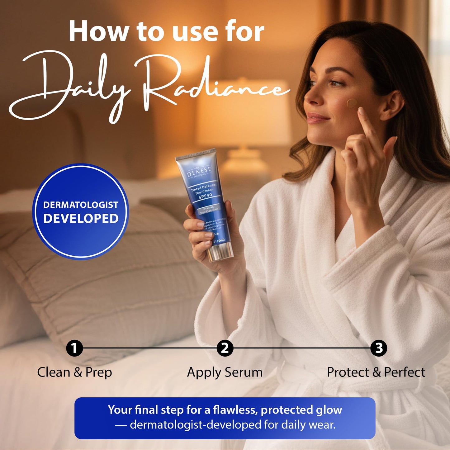 Dr. Denese SPF 40 Defense Day Cream 4 oz - Natural Tinted Moisturizer & Daily Sunscreen for Radiant Hydrated Skin - BB Cream with Antioxidants Beauty & Personal Care Dr. Denese