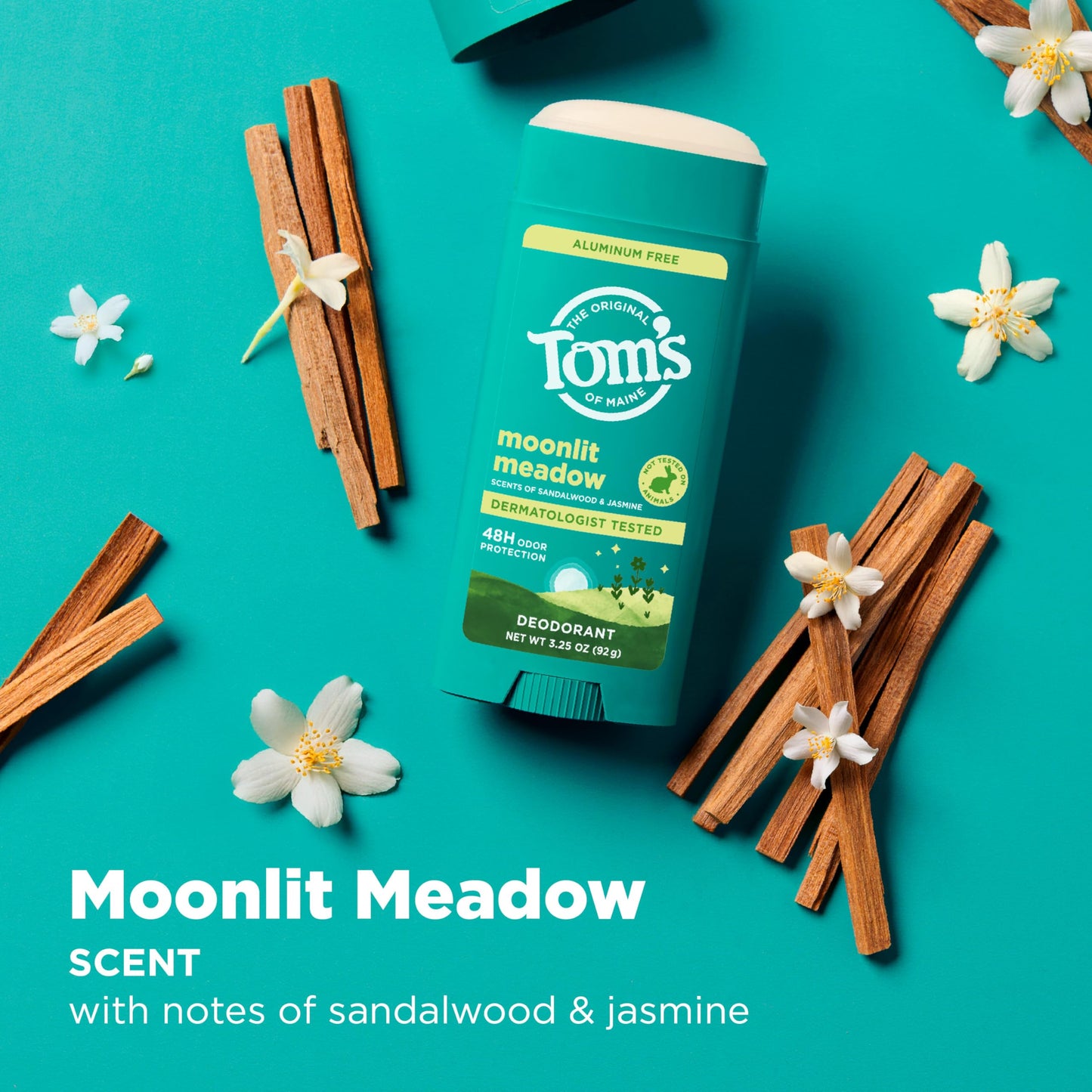 Tom’s of Maine Moonlight Meadow Natural Deodorant for Men and Women, Aluminum Free, No Artificial Fragrances, Dyes, or Preservatives, Baking Soda Beauty and Personal Care Tom's of Maine