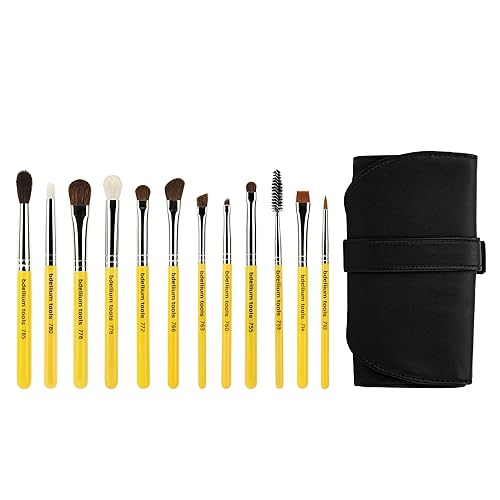 Bdellium Tools Professional Makeup Brush Travel Series - Eyes 12pc. Brush Set with Roll-Up Pouch Beauty & Personal Care bdellium tools