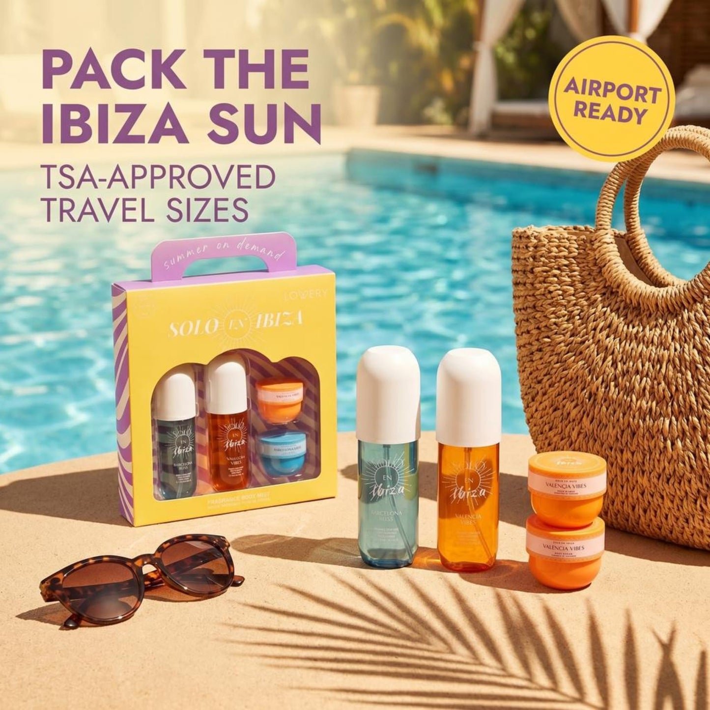Solo En Ibeza Fragrance Set Mini | Bum Bum Cream & Body Mist Set | Fragrance Gift Set for Women | Travel Size Lotion & Spray Kit | Rio de Janeiro Beauty & Personal Care Solo en Ibiza