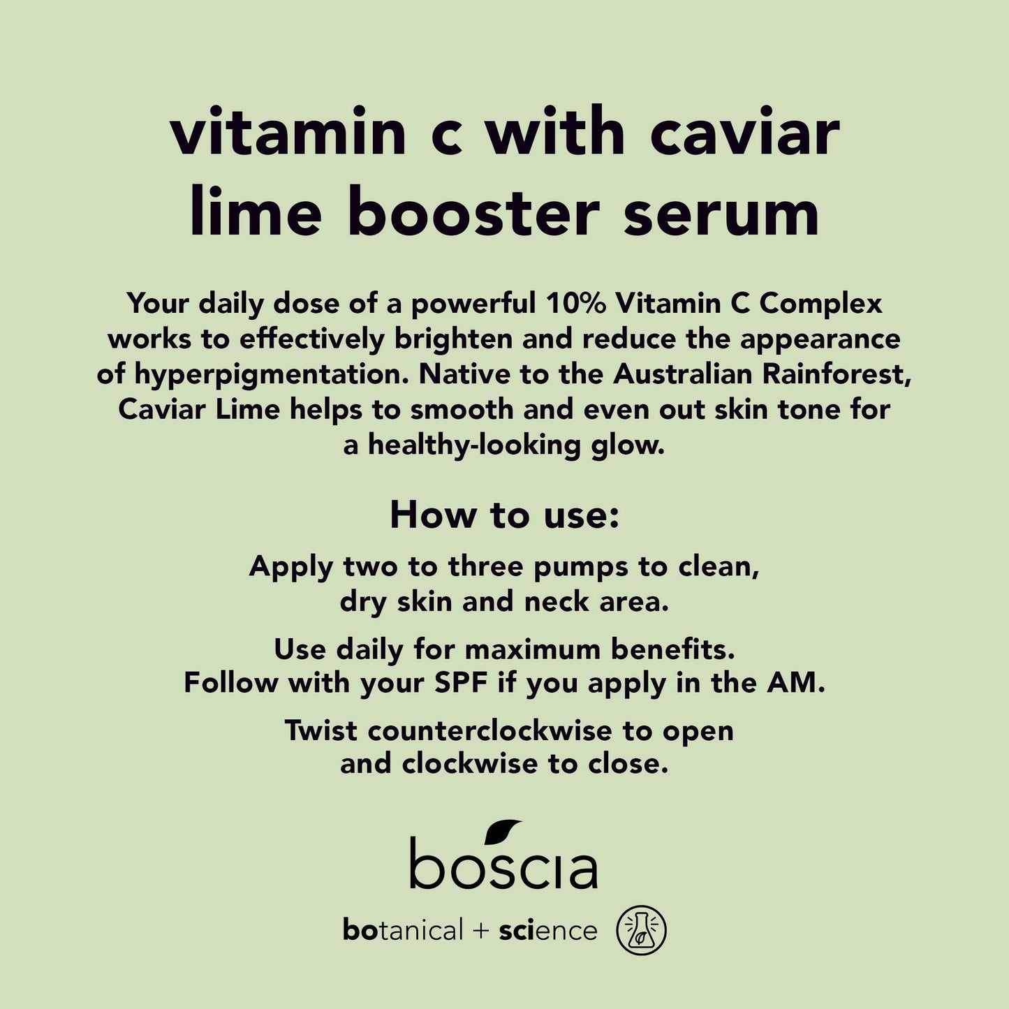 boscia Vitamin C with Caviar Lime Booster Serum - Vegan, Cruelty-Free, Natural & Clean Skin Care - Vitamin C Serum with AHA-Rich Caviar Limes Beauty & Personal Care BOSCIA