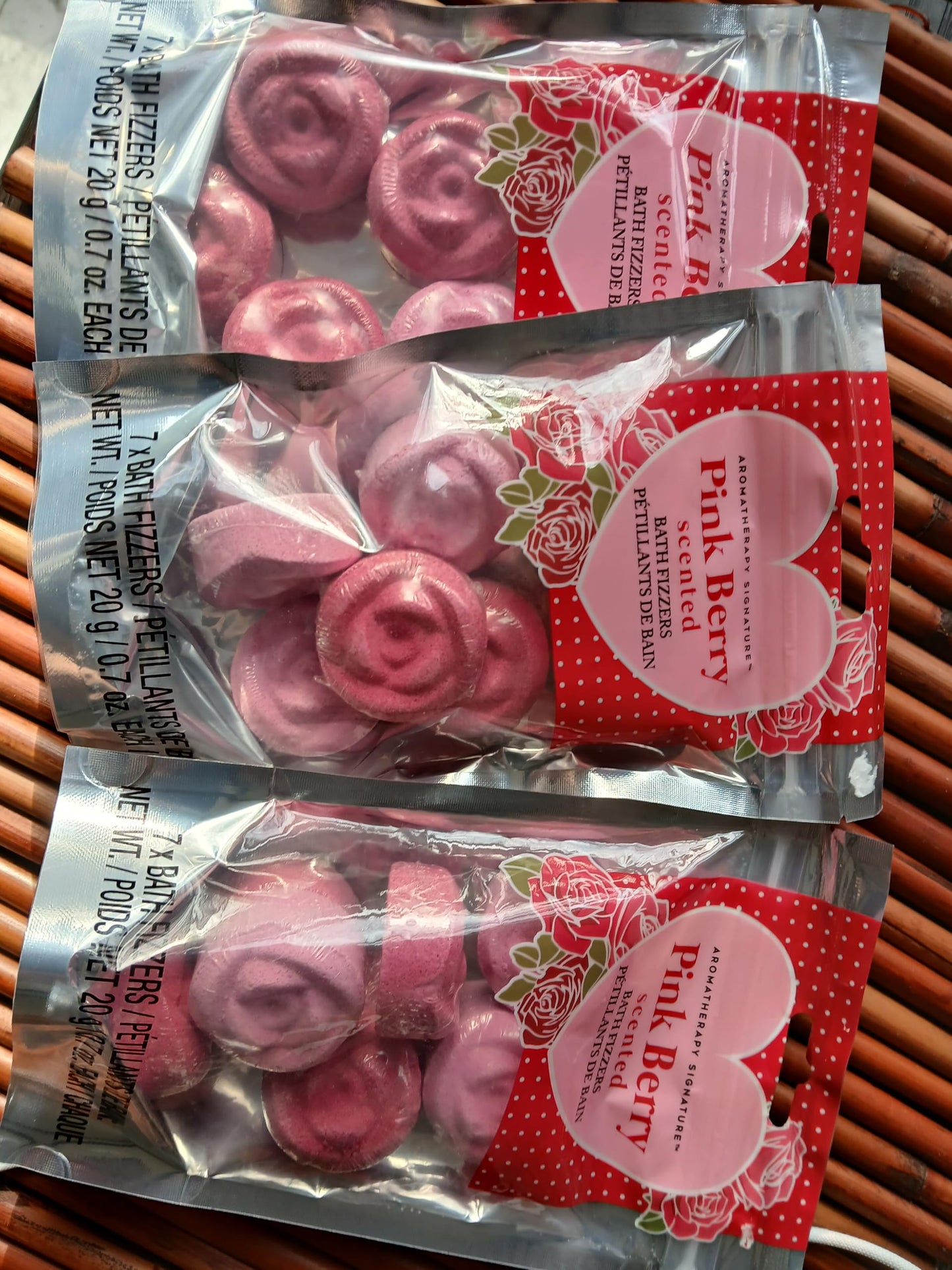 Aromatherapy Signature Pink Berry Bath Fizzers, Set of 7 (Pack of 1) Beauty & Personal Care Mind Body & Soul International Limited