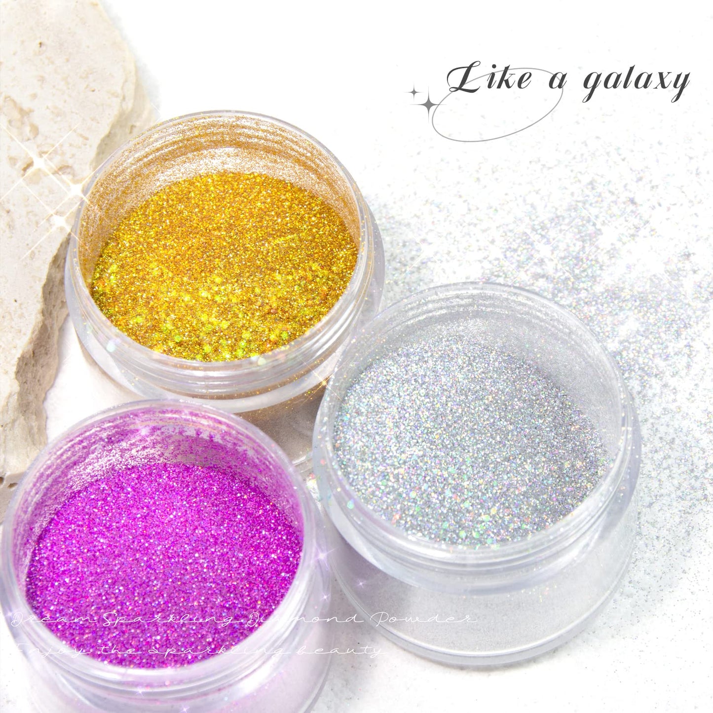 NewBang Body Glitter Spray,Sliver Gold Pink Glitter Powder,Shimmer Highlighter Loose Powder Glitter Makeup for Body Face Hair Clothes Nail Art Craft Beauty & Personal Care NewBang