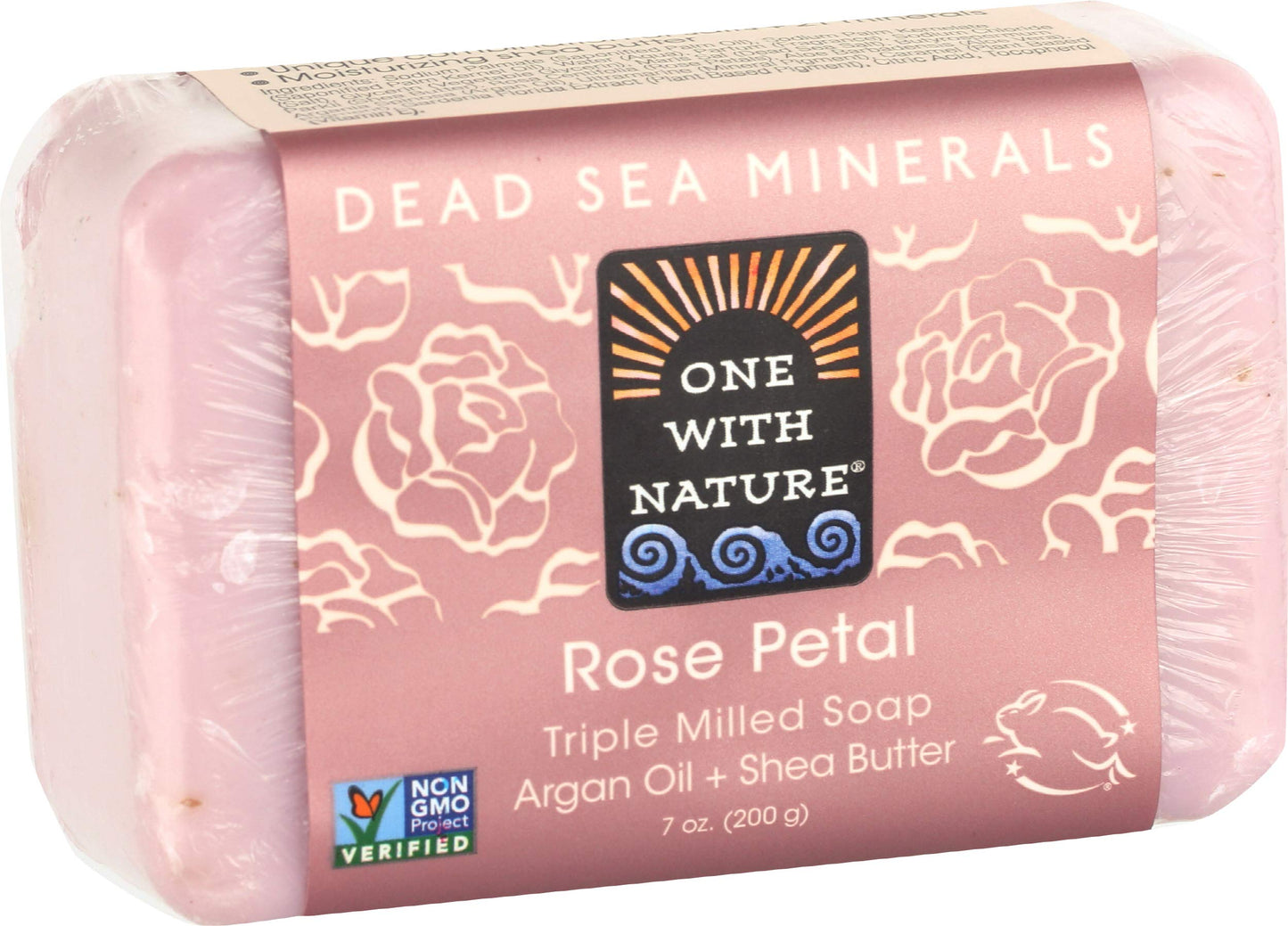 One With Nature Dead Sea Mineral Rose Petal Soap 7 oz Beauty & Personal Care One With Nature