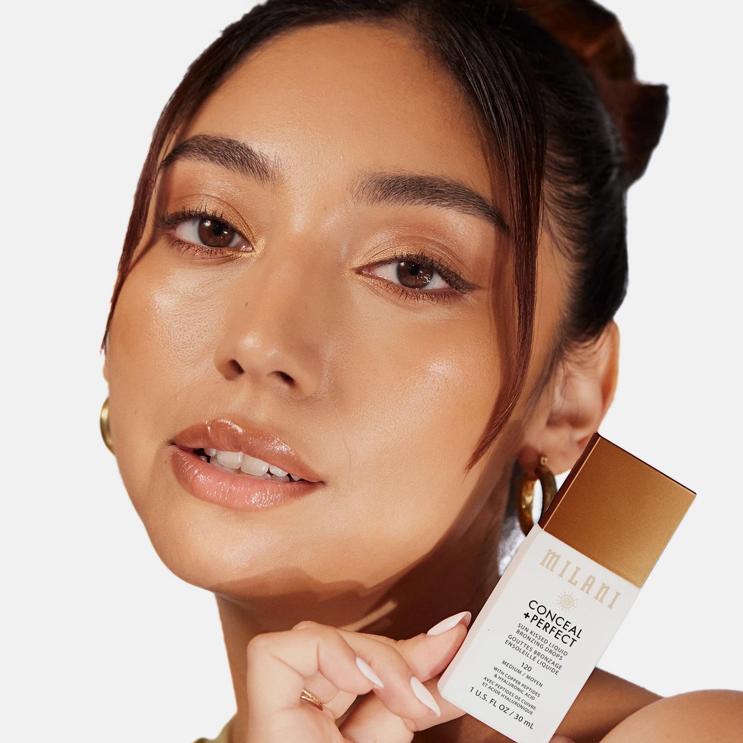Milani Bronzer- Sun Kiss Bronzing Drops, Conceal + Perfect Liquid Bronzer for Sheer, Weightless Coverage & Hydration enriched with Peptides Beauty & Personal Care Milani