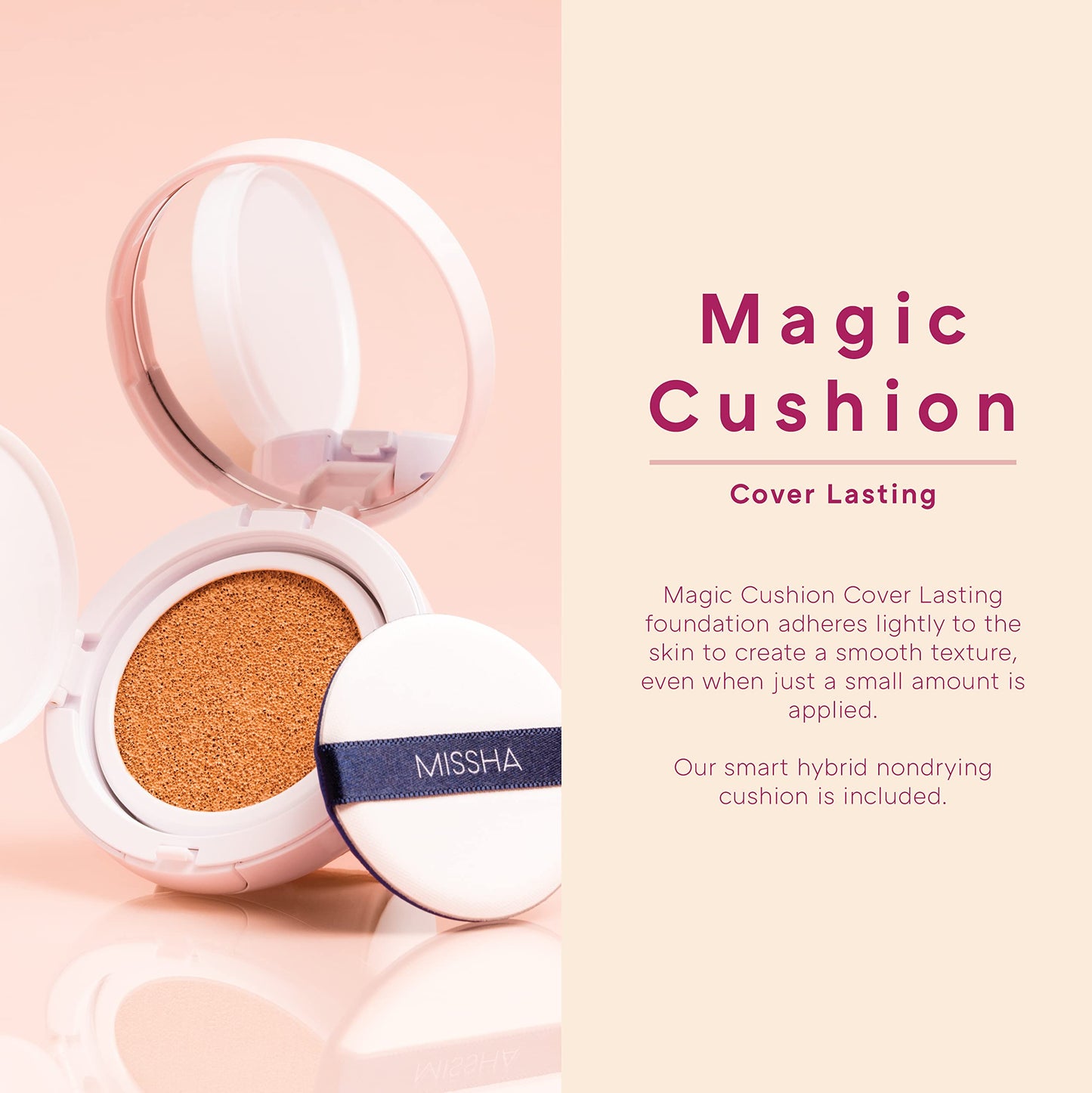 MISSHA Magic Cushion Foundation No.23 Natural Beige for light with neutral skin tone - Flawless Coverage, Dewy Finish, Easy Application for All Skin Beauty & Personal Care MISSHA