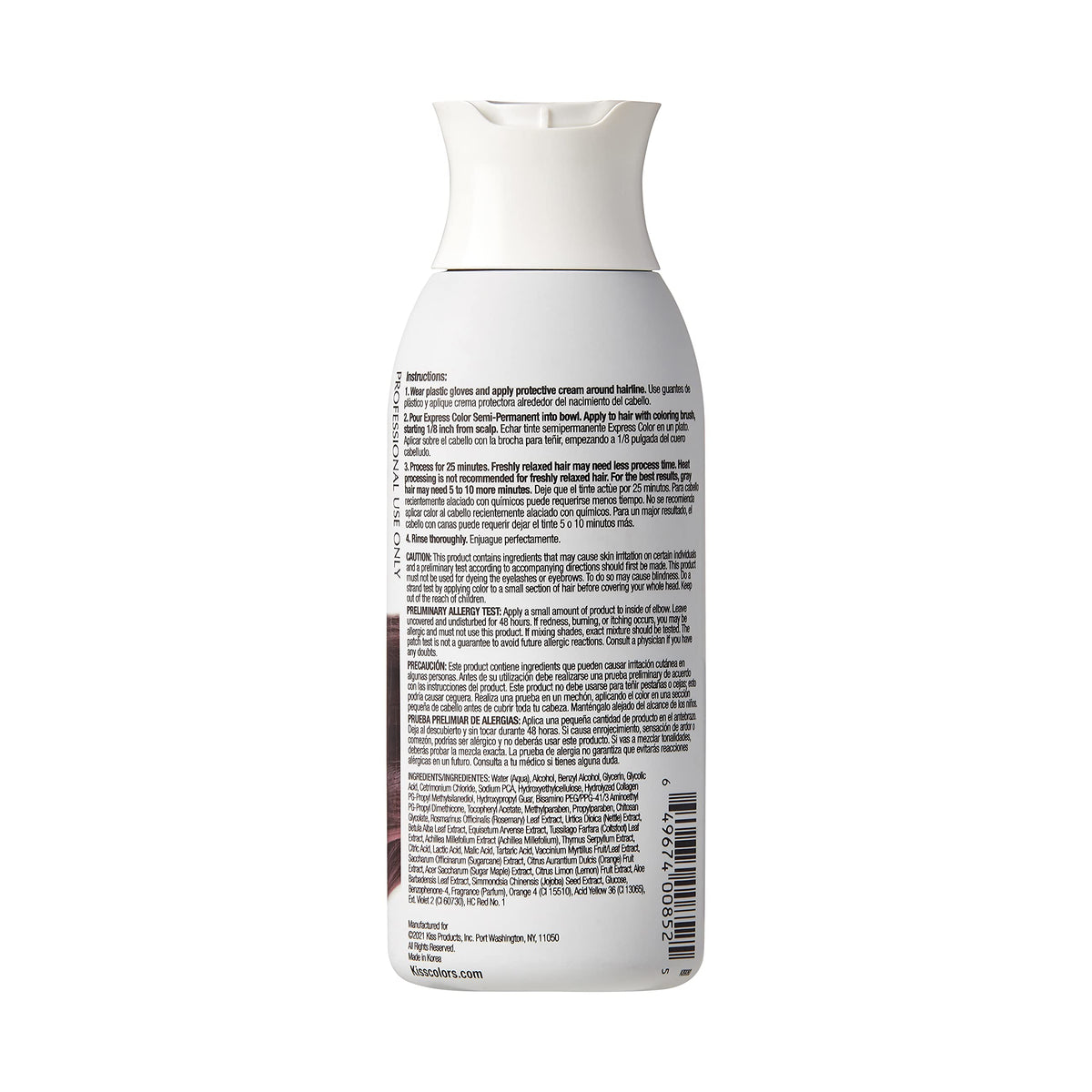 Kiss Express Semi-Permanent Hair Color - Vivid, Highly Pigmented Dye for Vibrant Hair, Gentle Formula, Gray Coverage, pH Balanced,23 Intermixable Beauty & Personal Care KISS