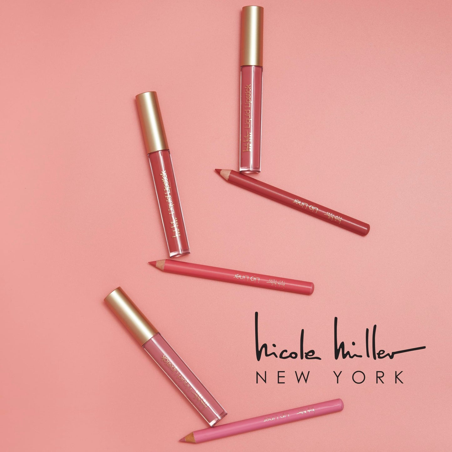 Nicole Miller Liquid Lipstick & Liner Collection | 6 Piece Set in Various Shades for Stunning, Long-lasting Beauty & Personal Care Nicole Miller New York