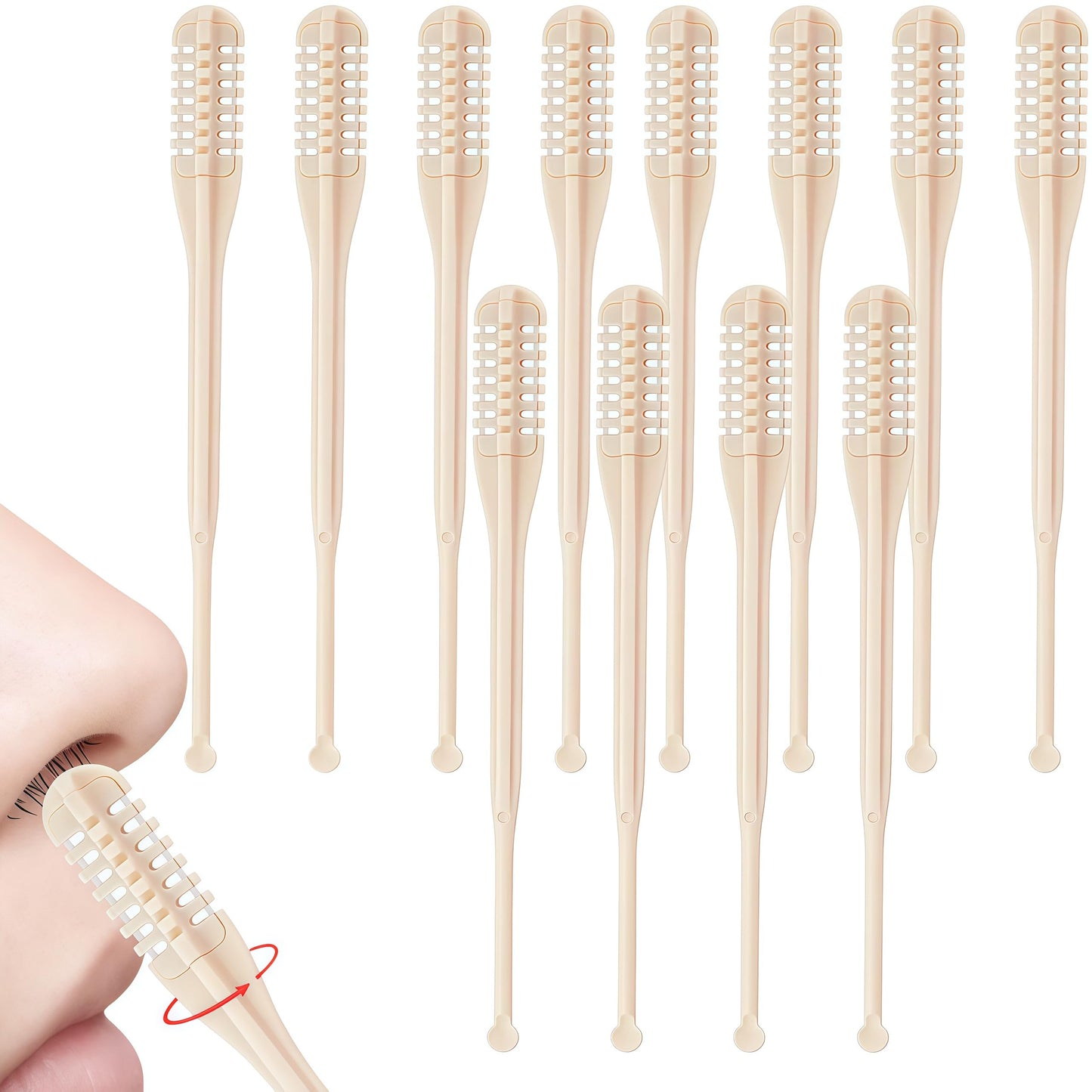 Nasal Hair Cutter - 2026 2-in-1 Nose Hair Cutter & Ear Picker - 360° Rotating Nostril Hair Removal Tool Double Sided Blade, Nose Hair Trimmer Beauty and Personal Care NQAFH