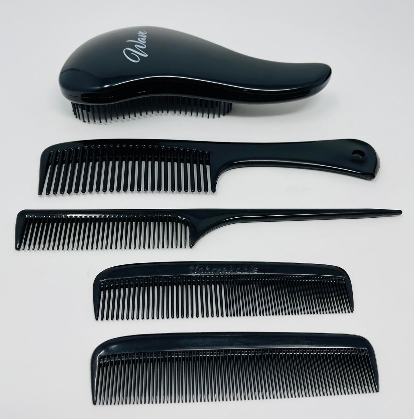 GENTS 5-Piece Hair Detangling Brush Set - Professional Salon Quality Comb & Brush Kit for Men Women - Anti-Static Black Bristles for All Hair Types Beauty and Personal Care G.B.S