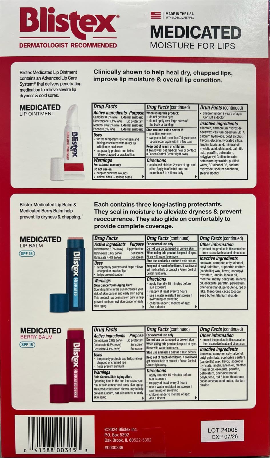Blistex Lip Care Variety Pack, 11 pk. Beauty & Personal Care Blistex