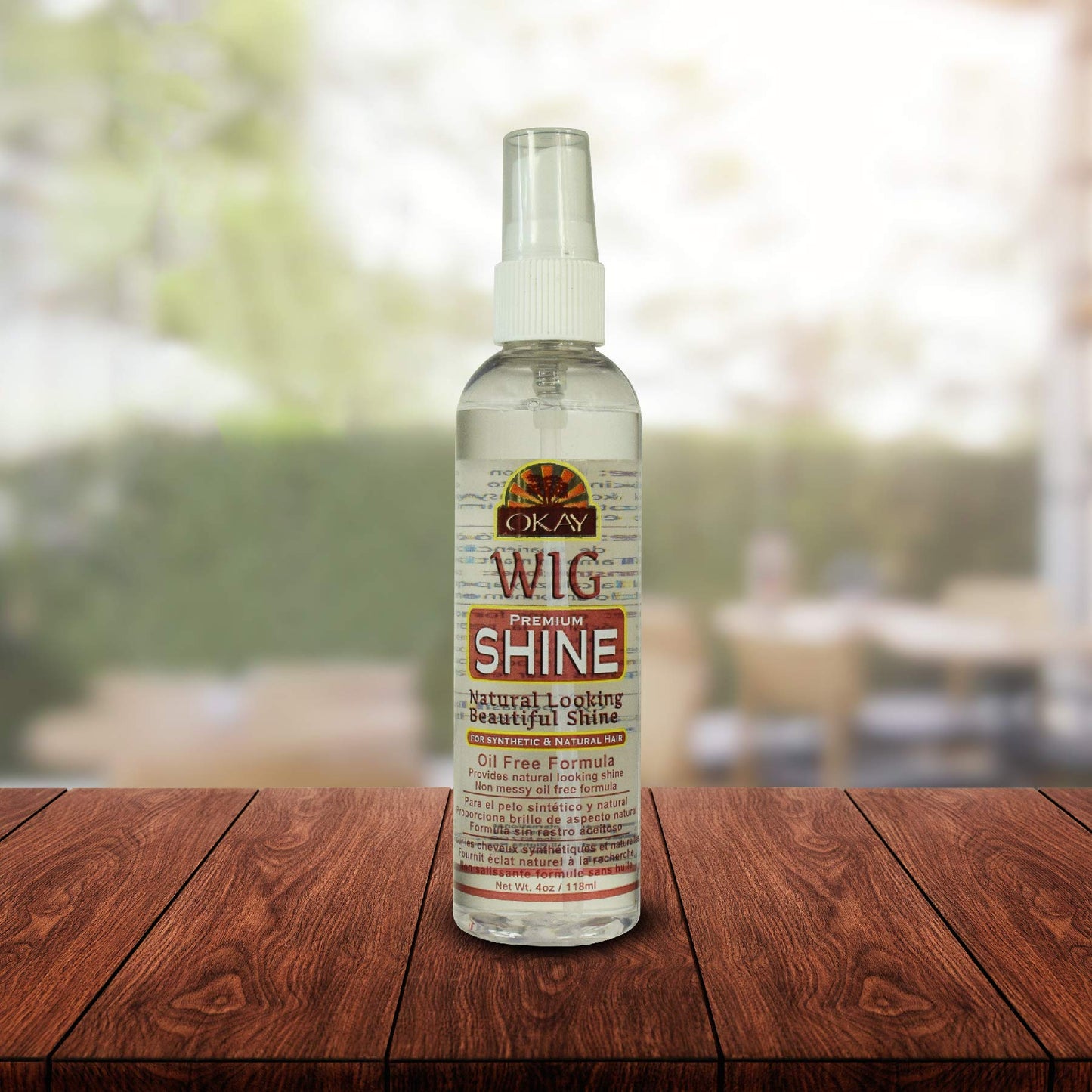 OKAY Pure Naturals Premium Wig Shine - Oil Free Wig Shine Spray for Synthetic & Human Hair Wigs, Spritz for Women & Men to Detangle & Moisturize, Silk Beauty & Personal Care OKAY