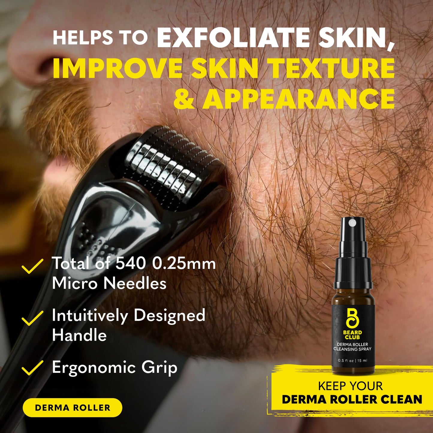 The Beard Club Ultimate Beard Growth Kit - Derma Roller, Growth Oil, Vitamins, Vitamin Spray, Biotin Balm, Conditioner, Cream, Balms, Shampoo, Razor Beauty and Personal Care The Beard Club