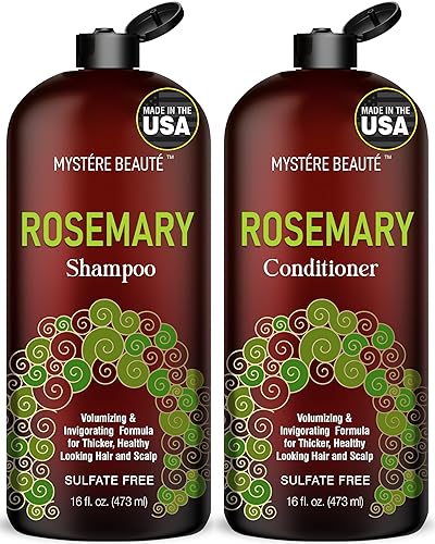 Rosemary Shampoo and Conditioner for Hair Growth, Sulfate Free Organic Rosemary Oil Shampoo De Romero Para Crecimiento, Promotes Hair Growth & Scalp Beauty & Personal Care MYSTÉRE BEAUTÉ