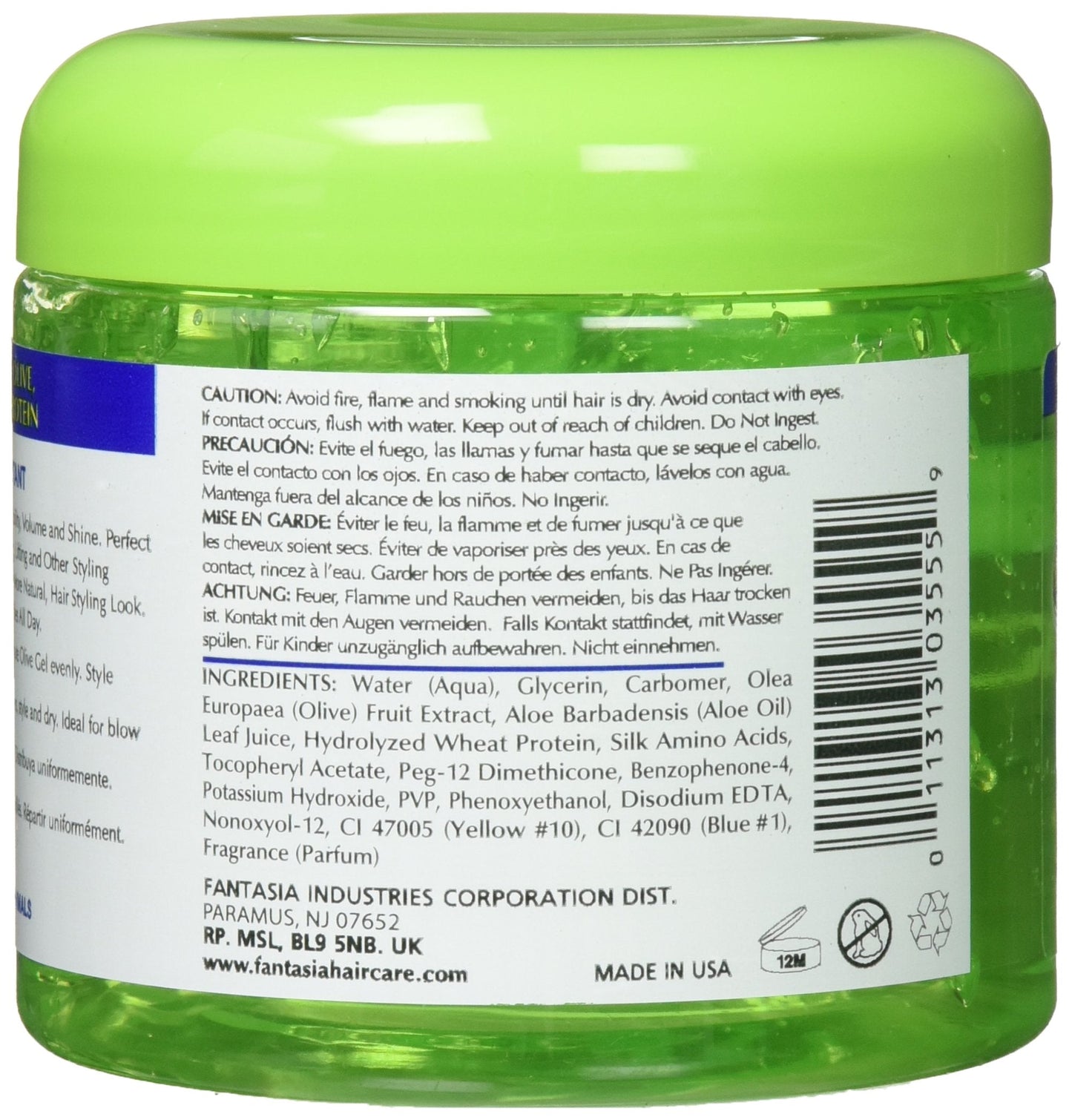 Fantasia Ic Hair Polisher Olive Styling Gel With Sparkle Lites, 16 Oz Beauty & Personal Care Fantasia