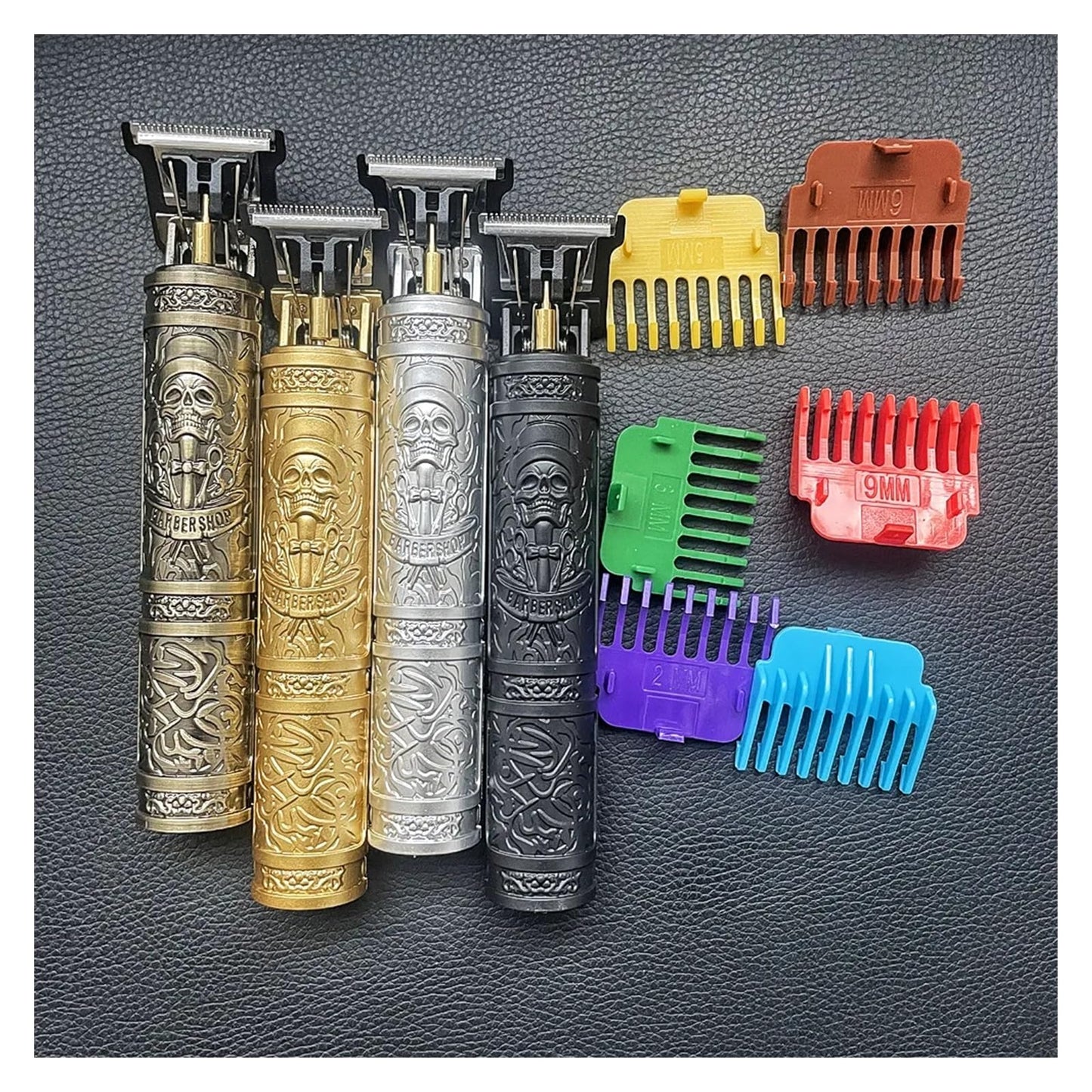 Razors T9 Barber Set A Variety of Card Comb Large Capacity Battery Life Lasting Skeleton Retro Body Gift USB Charging Gift Box(Bronze) Beauty and Personal Care EWKYLSEM