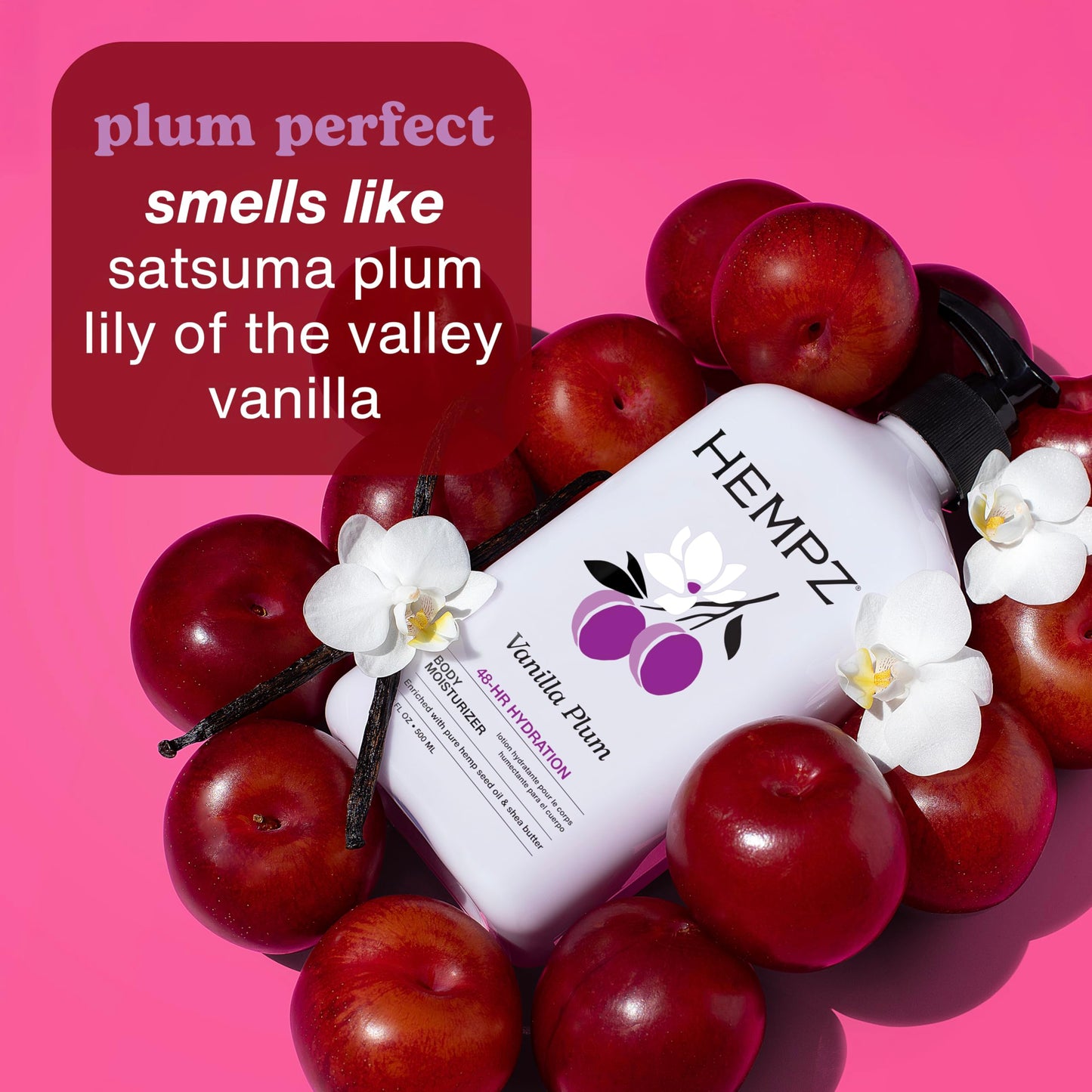Hempz Limited Edition Vanilla Plum Hydrating Body & Hand Lotion 17 oz Beauty & Personal Care Hempz