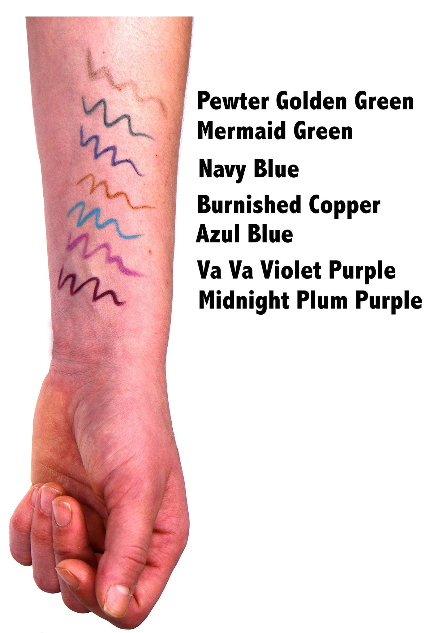 Pure Ziva Burnished Copper Red Gold Metallic Wood Eyeliner Pencil, HD Professional Eye Liner Smudge Proof Long Lasting Highly Pigmented No Animal Beauty & Personal Care Pure Ziva