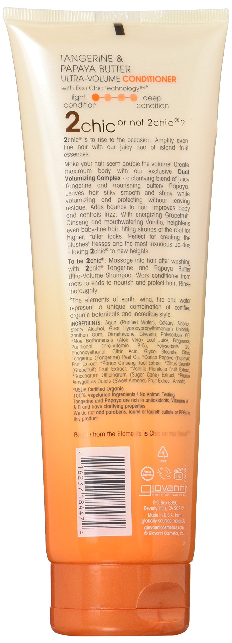 Giovanni Cosmetics 2Chic Conditioner Papaya Butter,8.5 fl oz Beauty & Personal Care GIOVANNI
