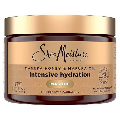 SheaMoisture Intensive Hydration Hair Masque Manuka Honey & Mafura Oil For Dry, Damaged Hair Deep Conditioning Hair Treatment 11.5 oz Beauty & Personal Care SheaMoisture