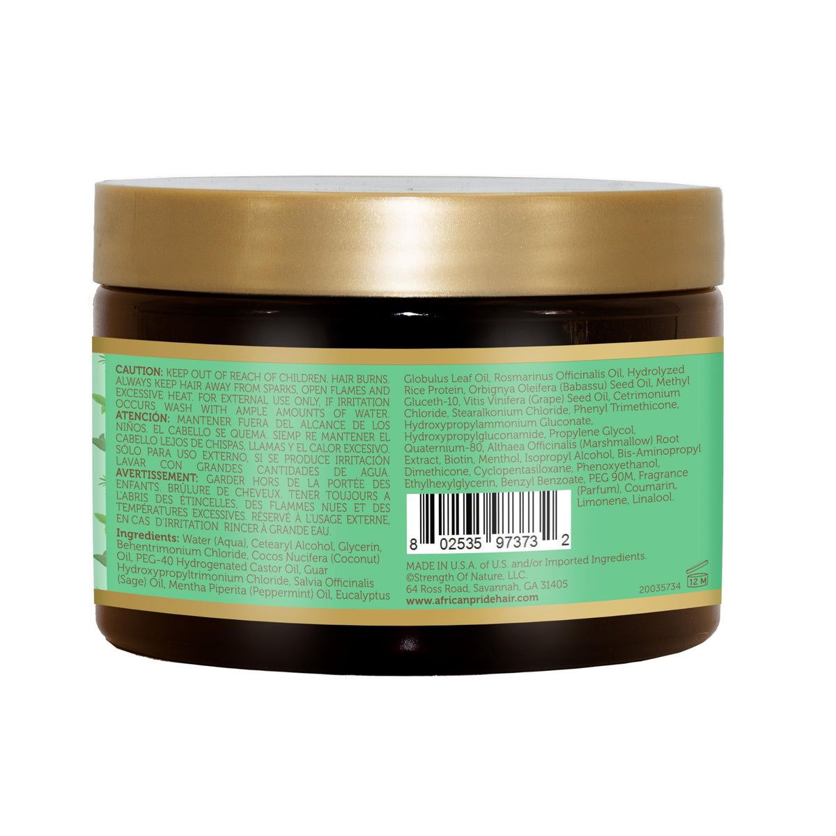 African Pride Feel It Formula Hair Strengthening Mask Treatment with Peppermint, Rosemary & Sage, For All Hair Types - Aids Hair Growth, Nourishes