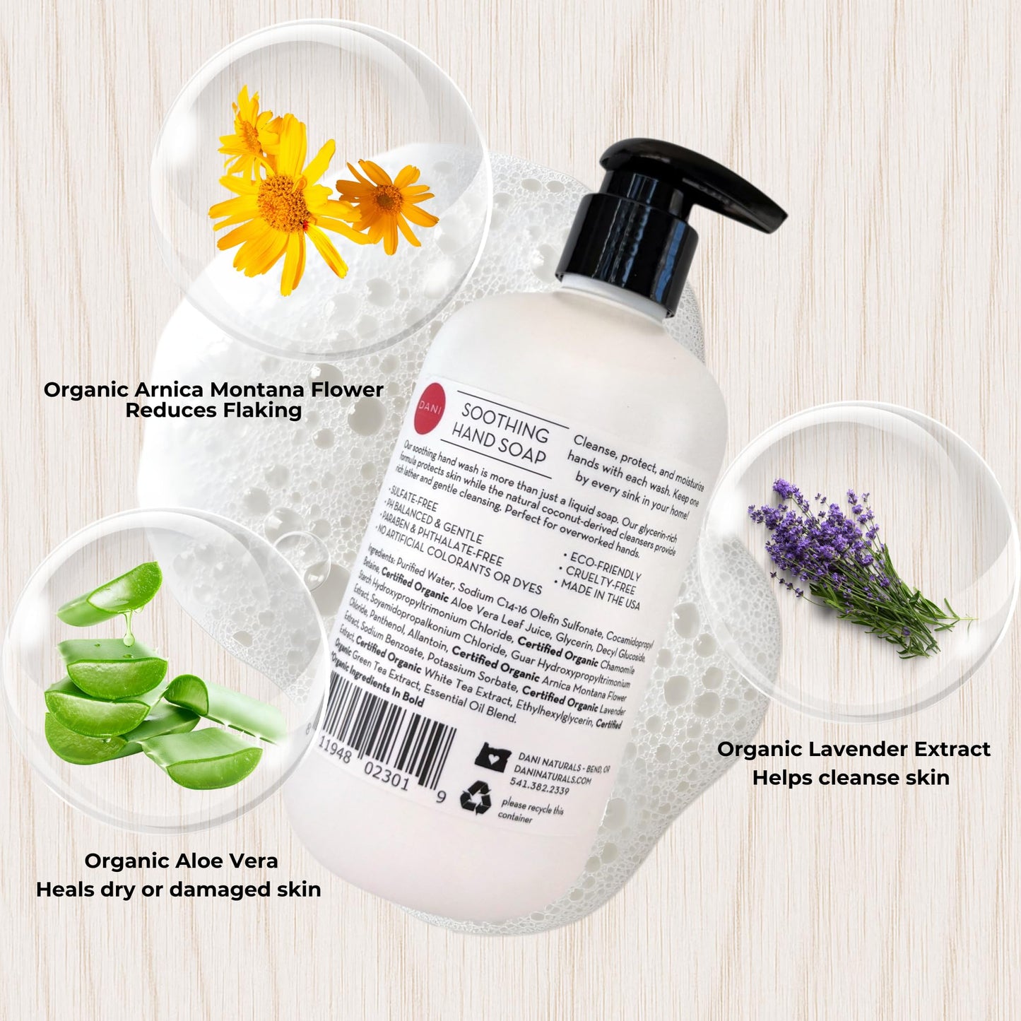 DANI Naturals Citrus Rose Hand Soap, 12 fl oz, Vegan Non Toxic, Made in USA Beauty & Personal Care DANI