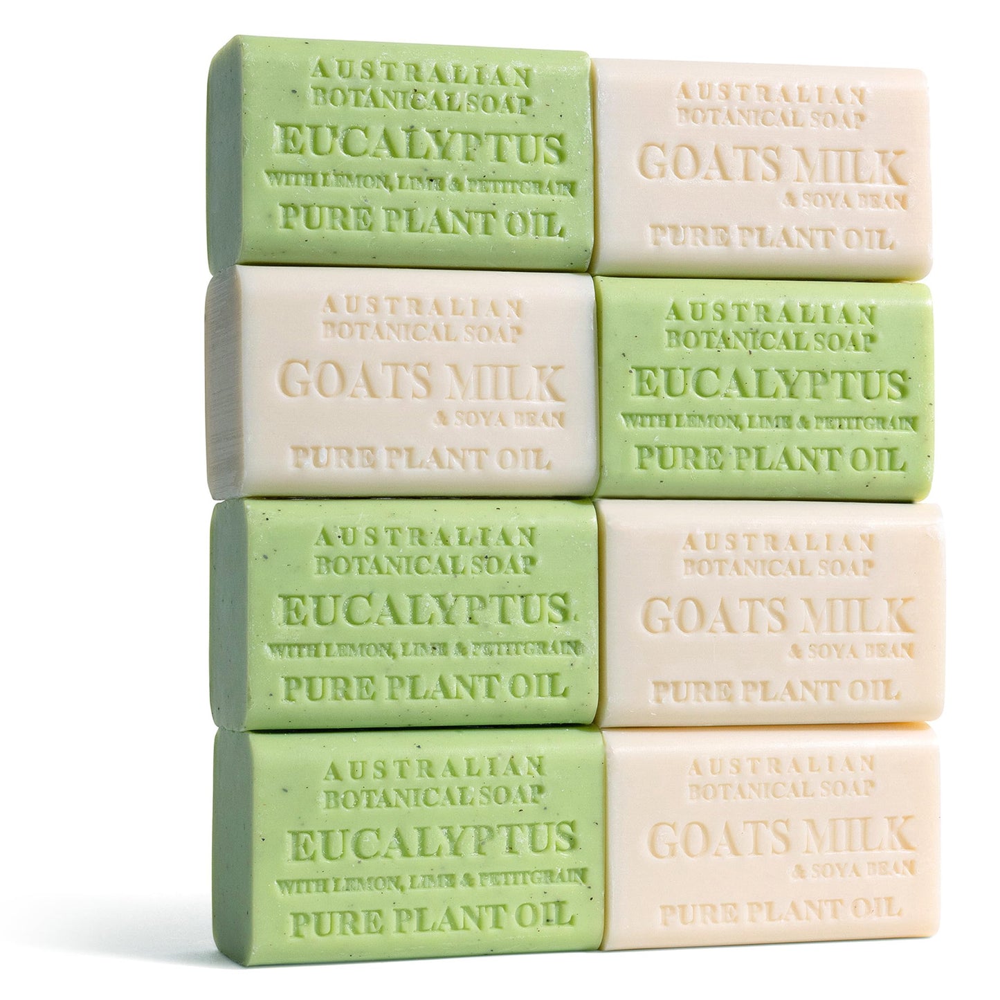 Australian Botanical Men's Soap Bars, Duo Pack Luxury Body and Beard Bars, Eucalyptus and Goats Milk Soap, Gift for Men, 6.6 oz. 4 Bars of Each, 8 Beauty & Personal Care Australian Botanical Soap