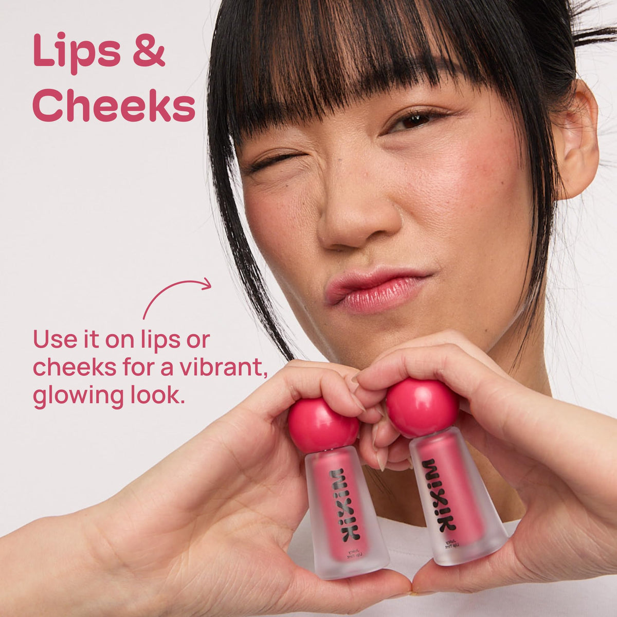 MIXIK Juicy Lip Tint, Hydrating Water-Based Lip Stain and Tint that feels light and fresh for Dewy and Radiant lips, Formulated with Blue Agave