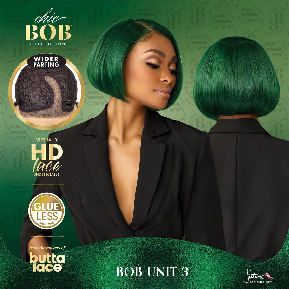 Sensationnel Chicbob Lace Frontwig-Bob Unit 3, 2 DARKBROWN