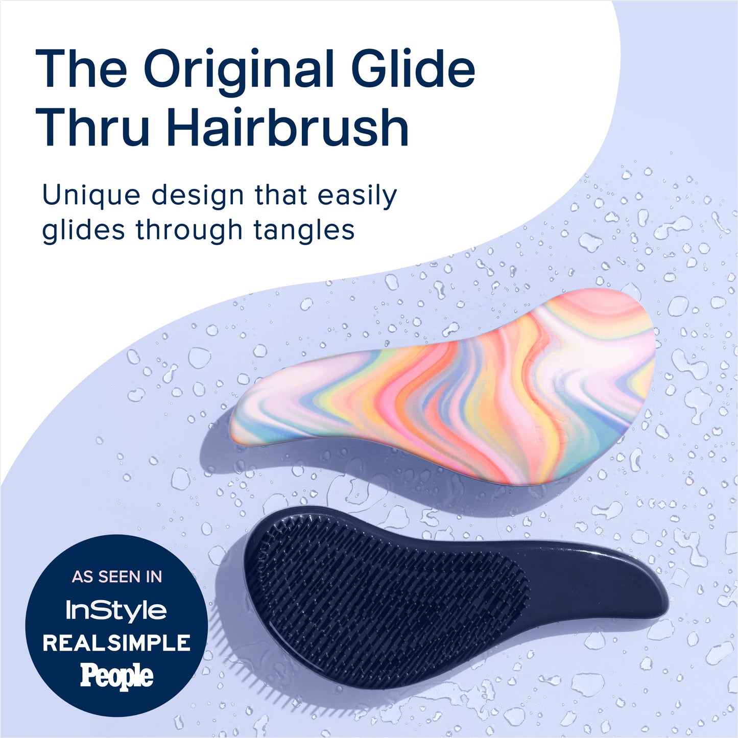 Crave Naturals Glide Thru Hair Brush - Detangler Brush for Curly, Straight, Wet or Dry Hair - Gentle Detangling Brushes for Adults, Kids, Toddlers Beauty & Personal Care Crave Naturals