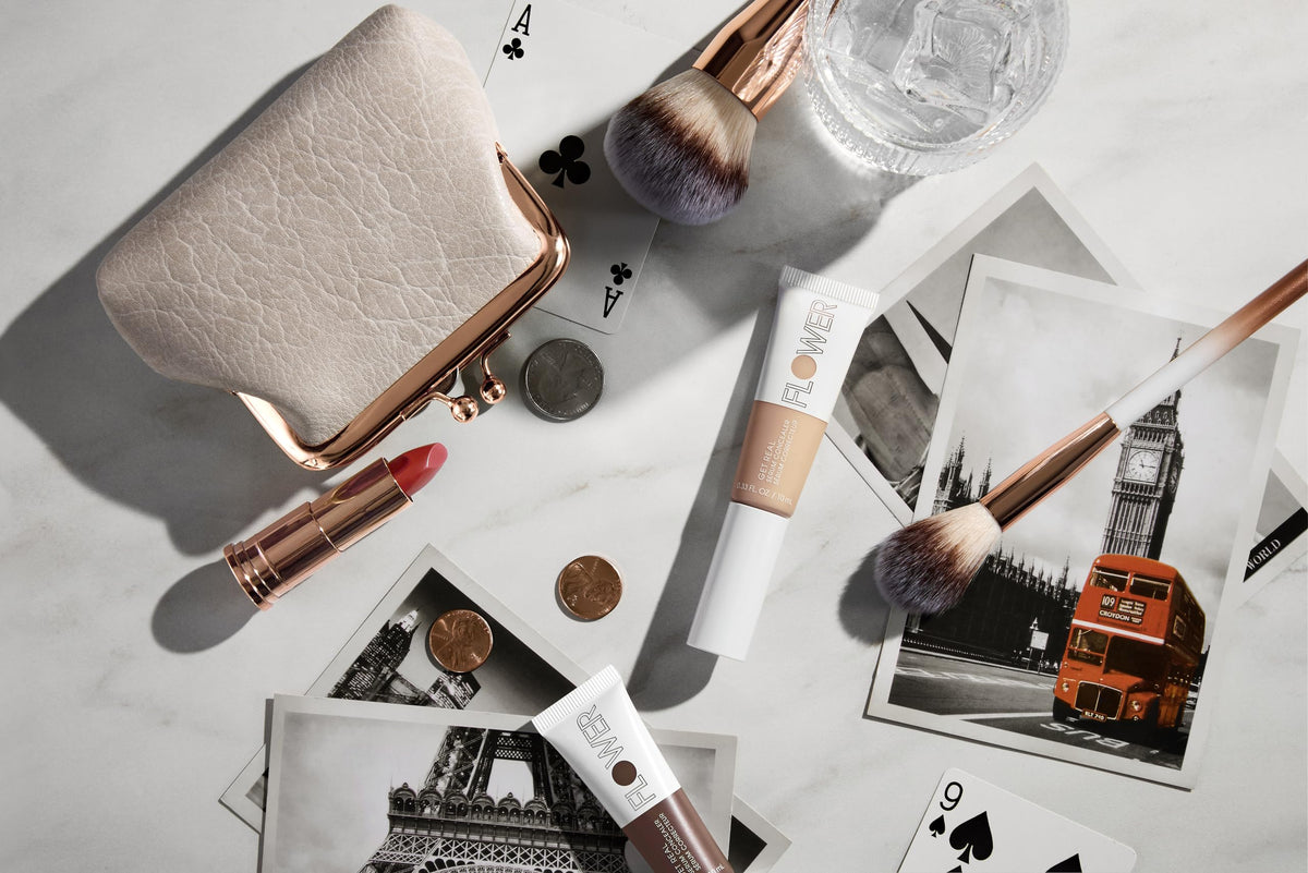 FLOWER BEAUTY By Drew Barrymore Get Real Serum Concealer - Brightens Skin + Blurs Blemishes - Hydrating Serum- Medium Deep