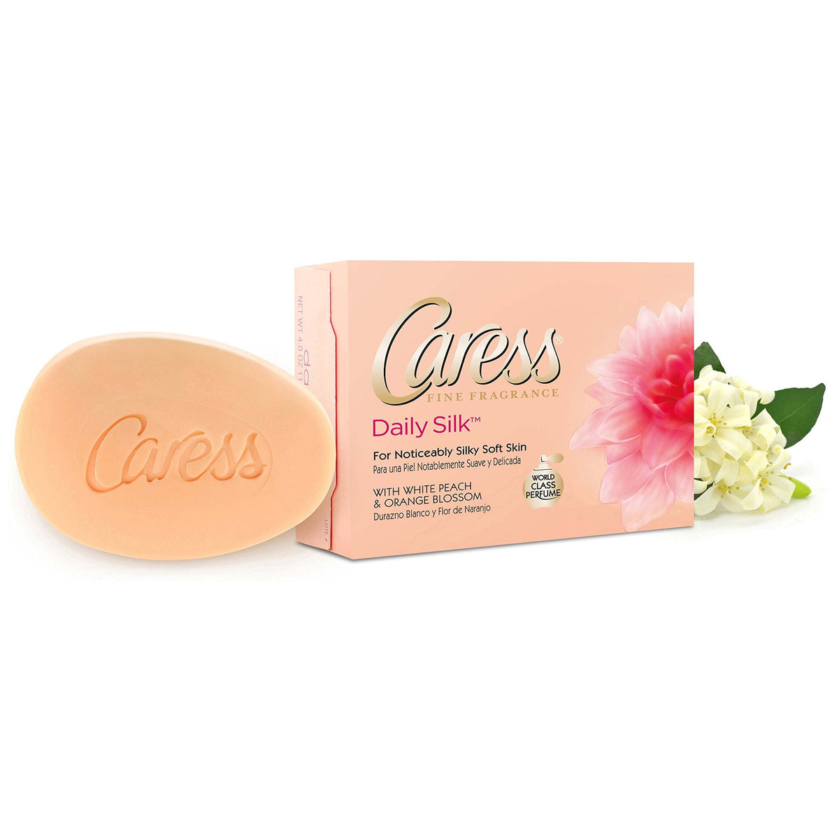 Caress Beauty Bar Soap For Women, Daily Silk With Silk Extract and Floral Oil Essence Moisturizing Body Soap for Silky, Soft Skin, 3.75 oz, 2 Bath Beauty & Personal Care Caress